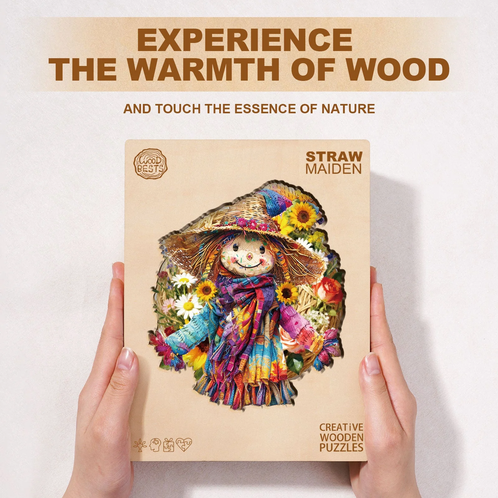 Straw Maiden Wooden Jigsaw Puzzle - Image 4