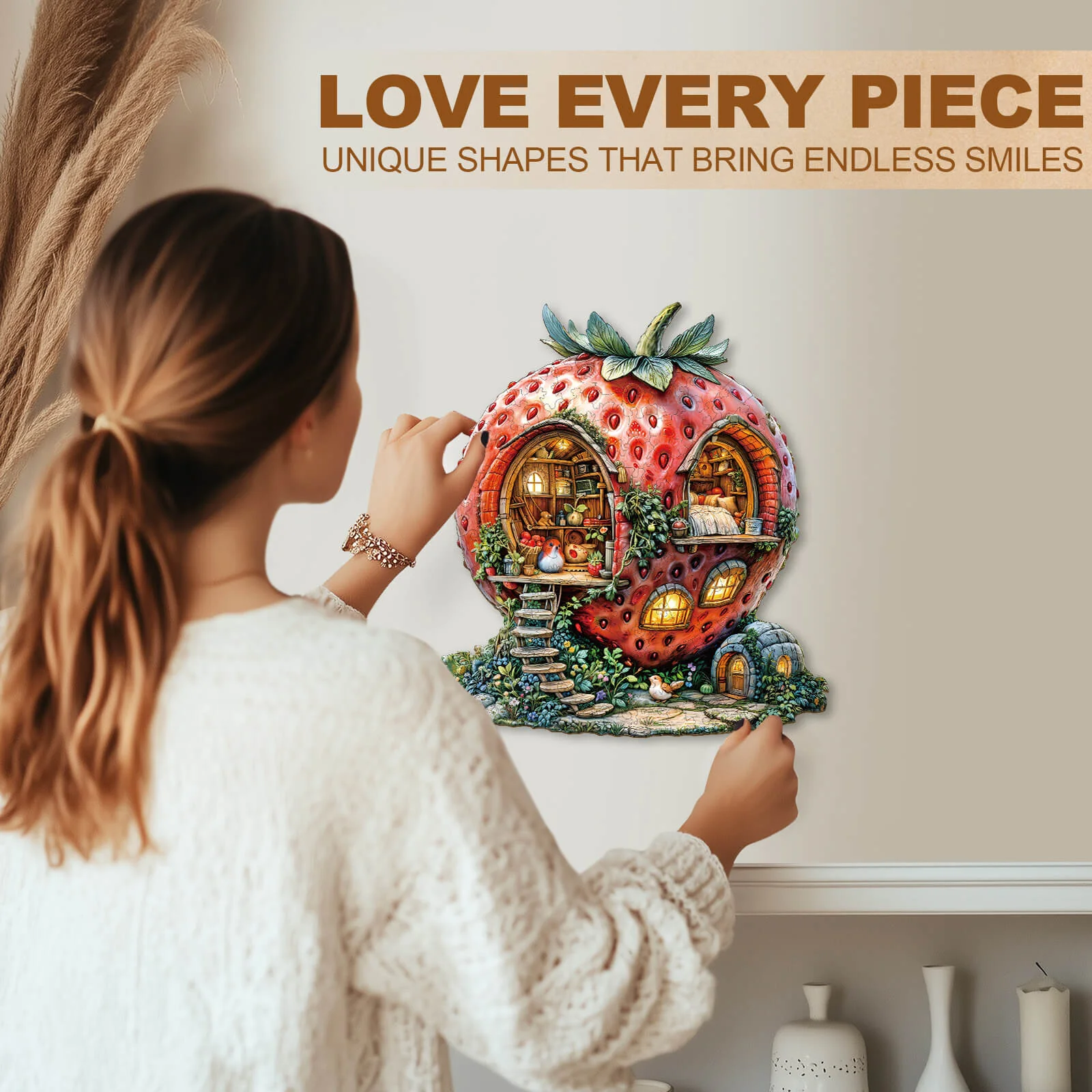 Strawberry Hut Wooden Jigsaw Puzzle - Image 11