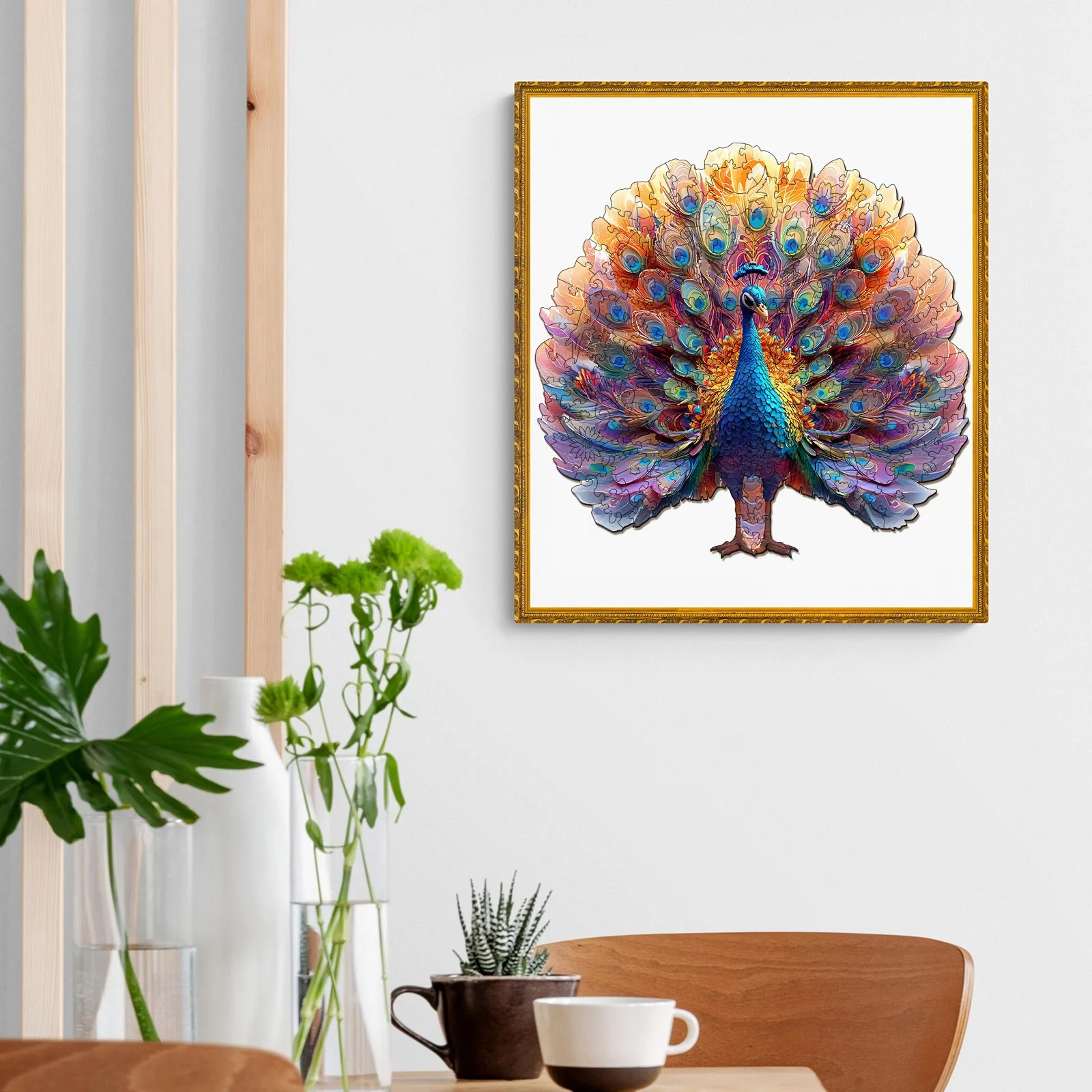 Striking Peacock Wooden Jigsaw Puzzle - Image 9