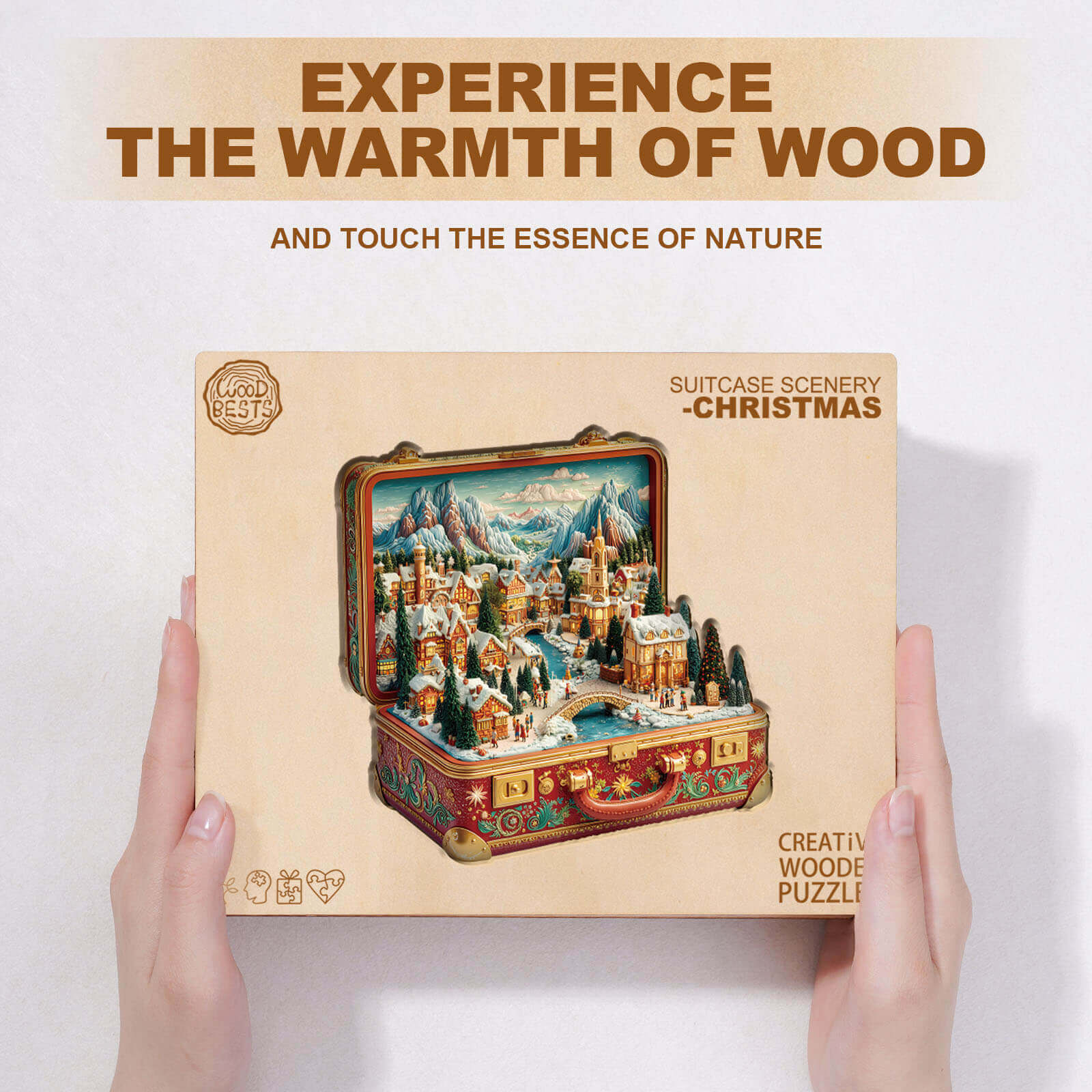 Suitcase Scenery-Christmas Wooden Jigsaw Puzzle - Image 7