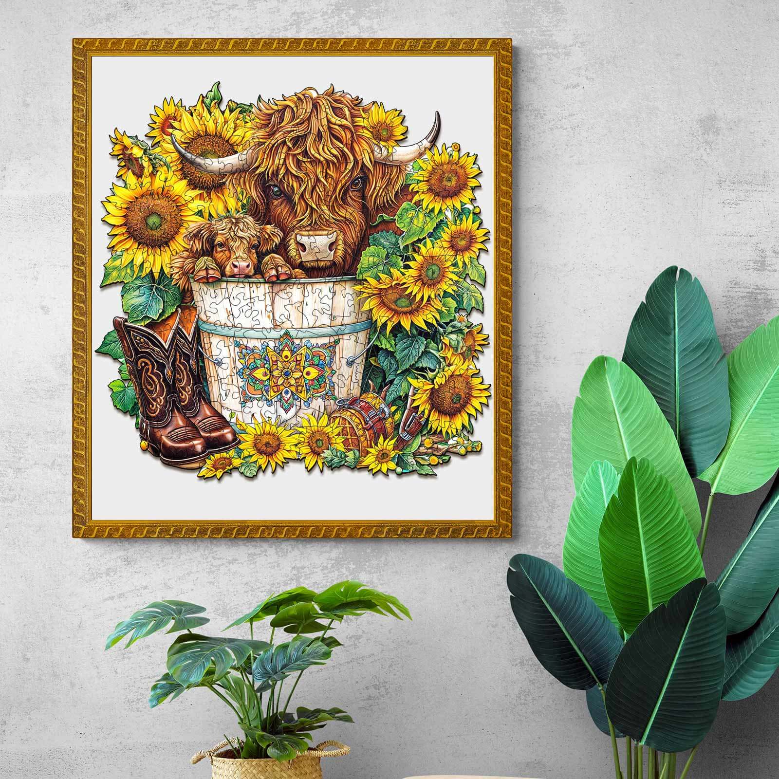 Sunflower Pasture Wooden Jigsaw Puzzle - Image 10
