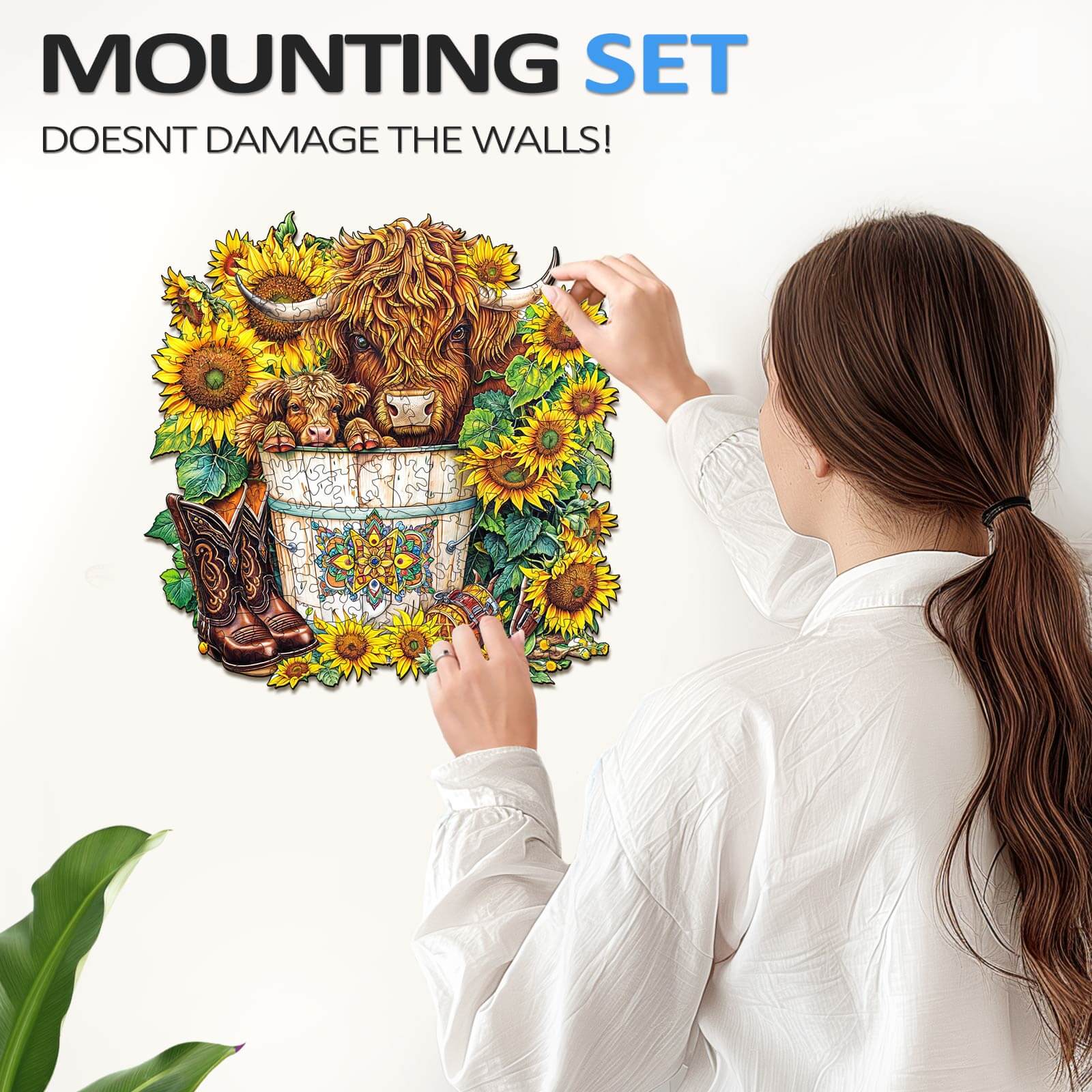 Sunflower Pasture Wooden Jigsaw Puzzle - Image 9