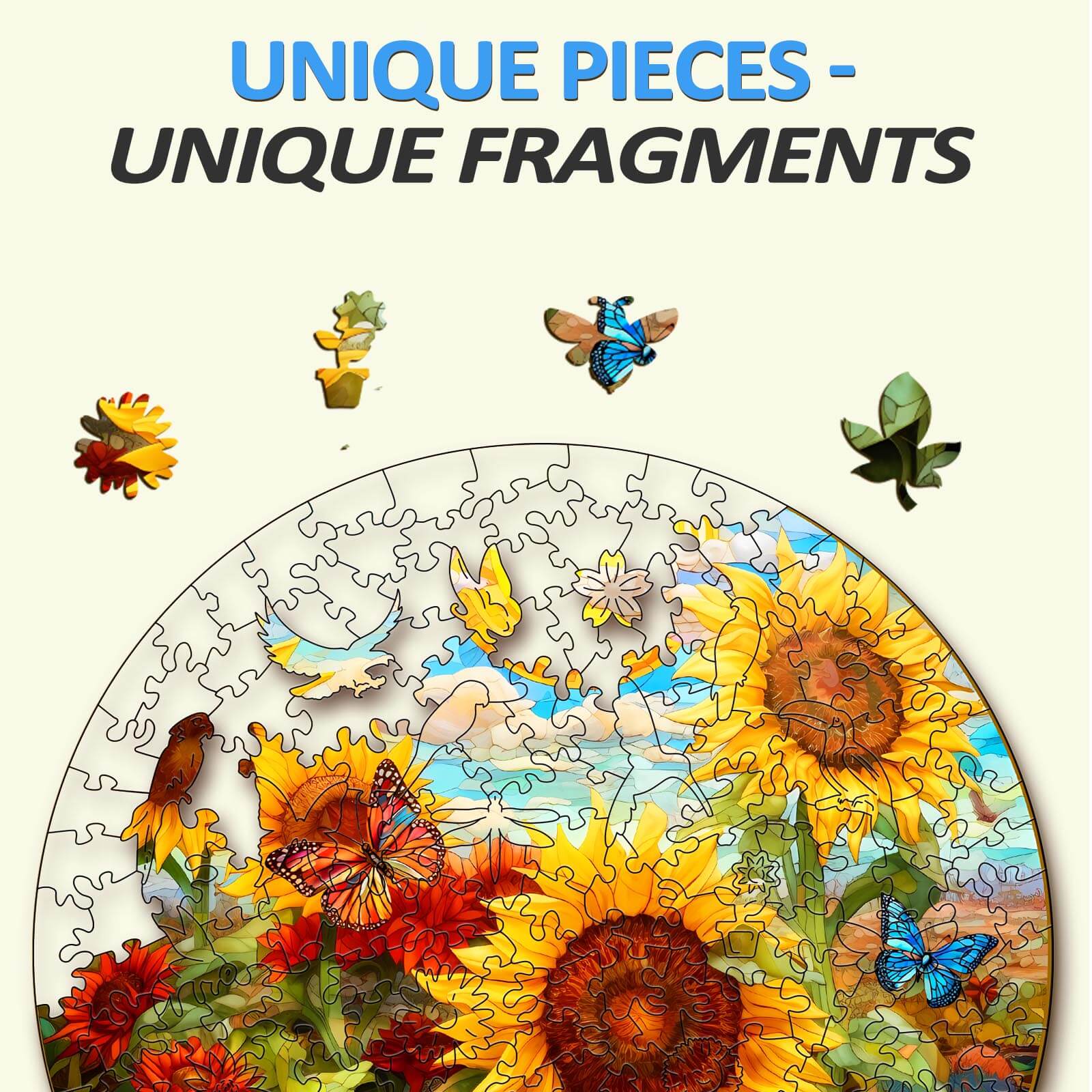 Sunflower Sonata Wooden Jigsaw Puzzle - Image 3