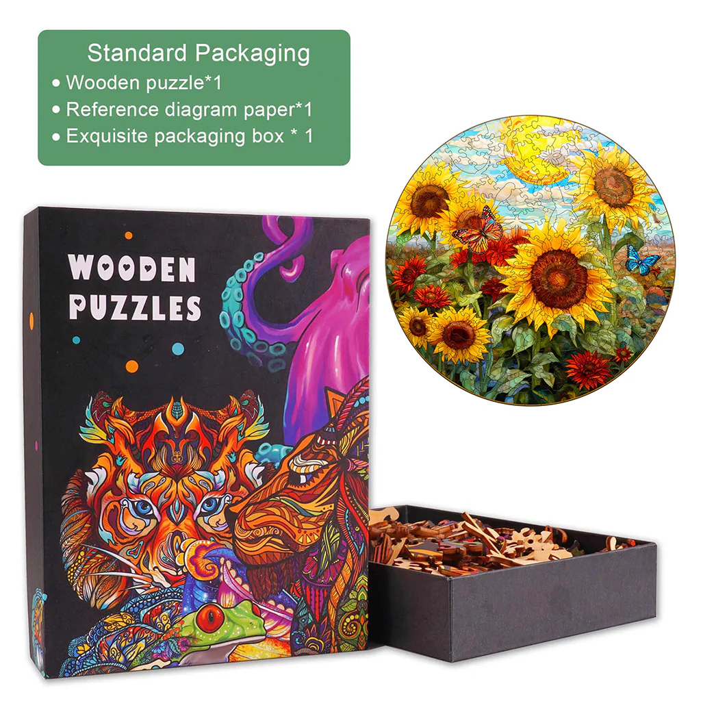 Sunflower Sonata Wooden Jigsaw Puzzle - Image 6