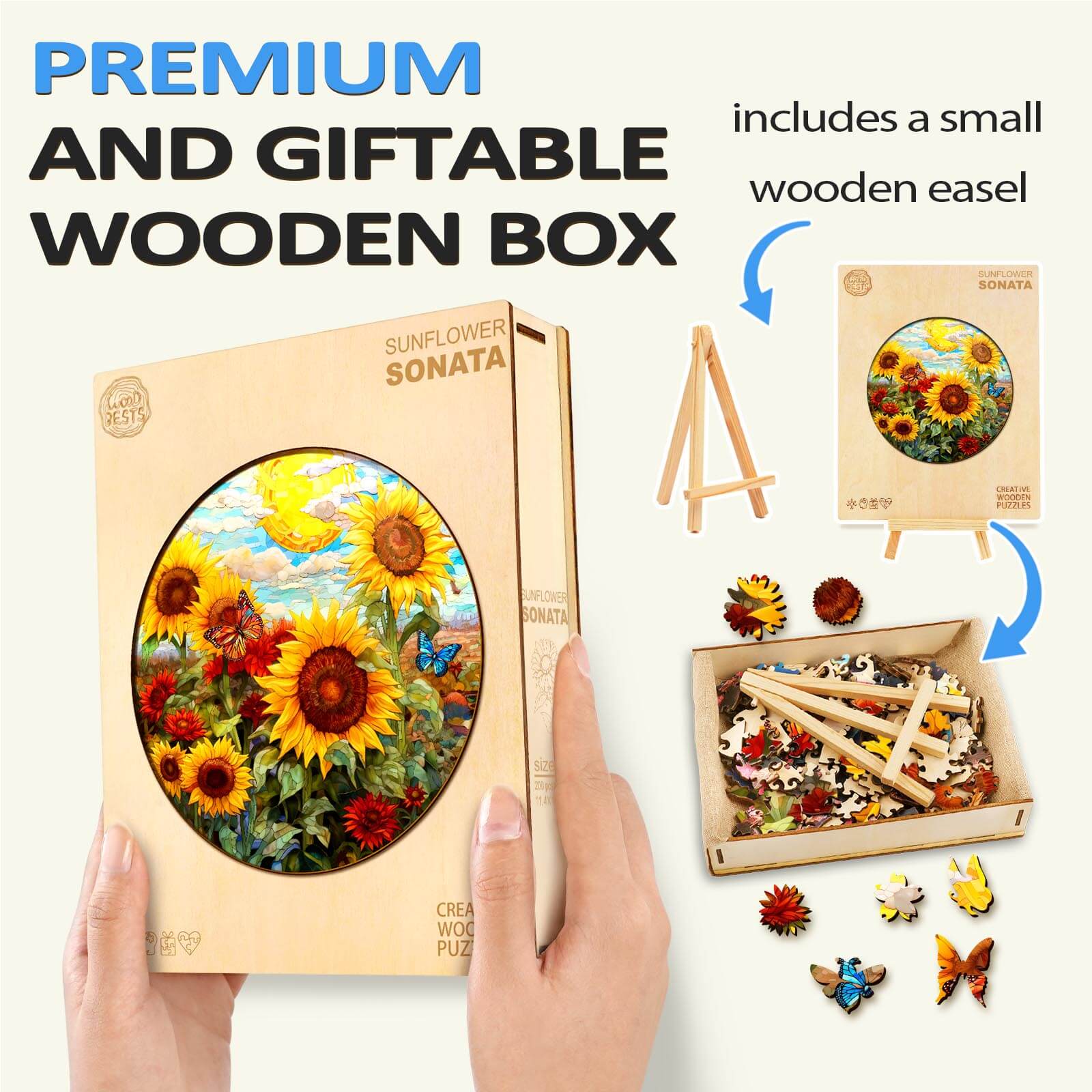Sunflower Sonata Wooden Jigsaw Puzzle - Image 7