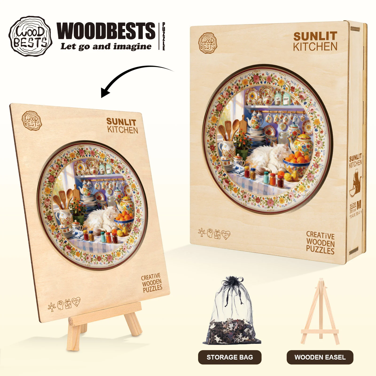 Sunlit Kitchen Wooden Jigsaw Puzzle - Image 5