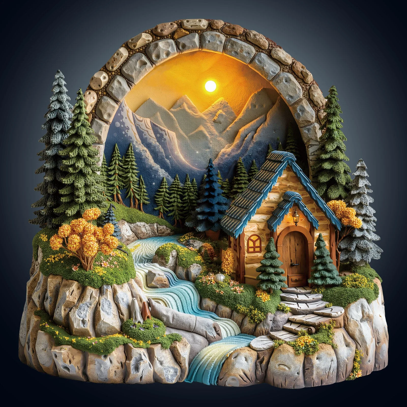 Sunset Cabin Wooden Jigsaw Puzzle - Image 4