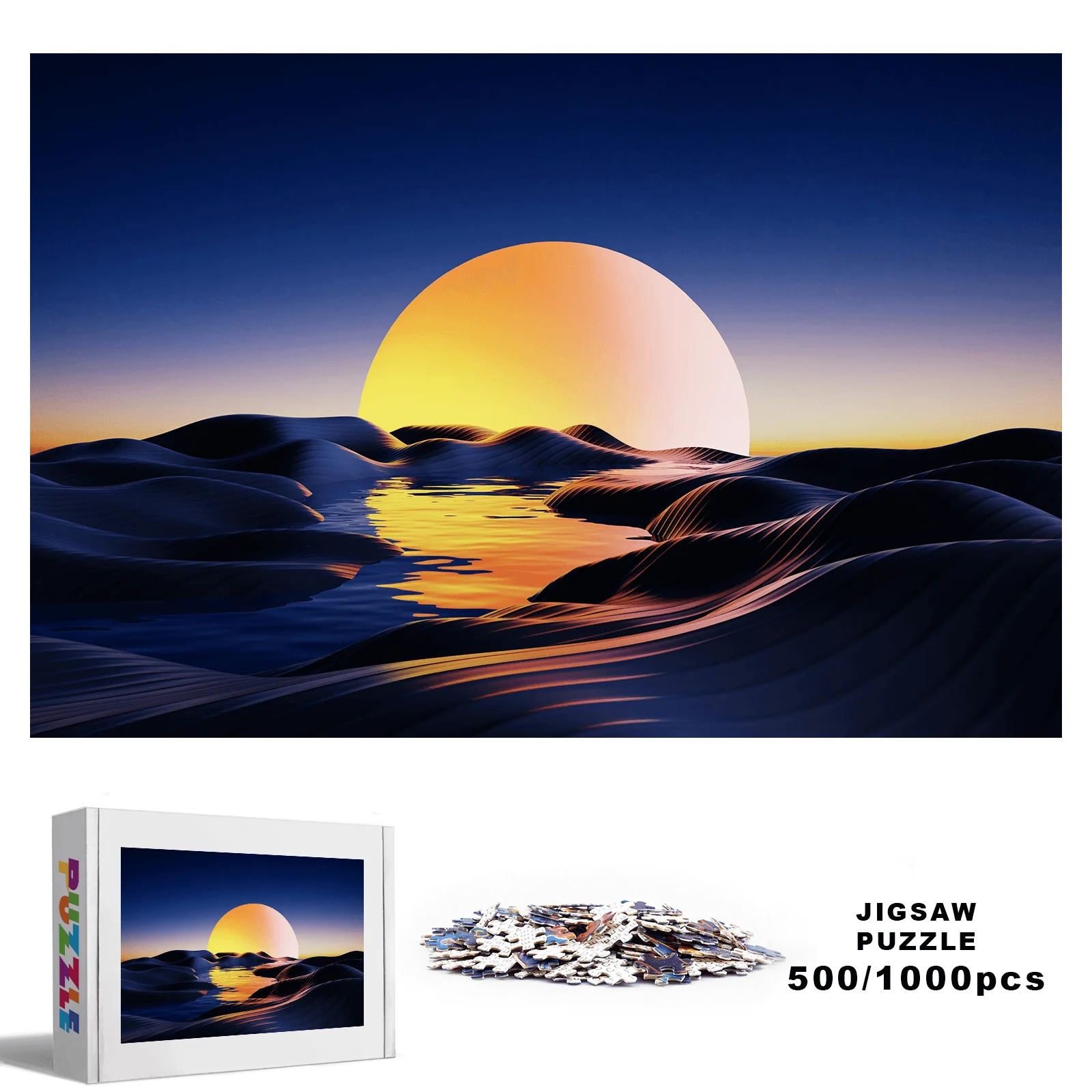 Sunset Desert 500 / 1000 Piece Puzzle - Image 2