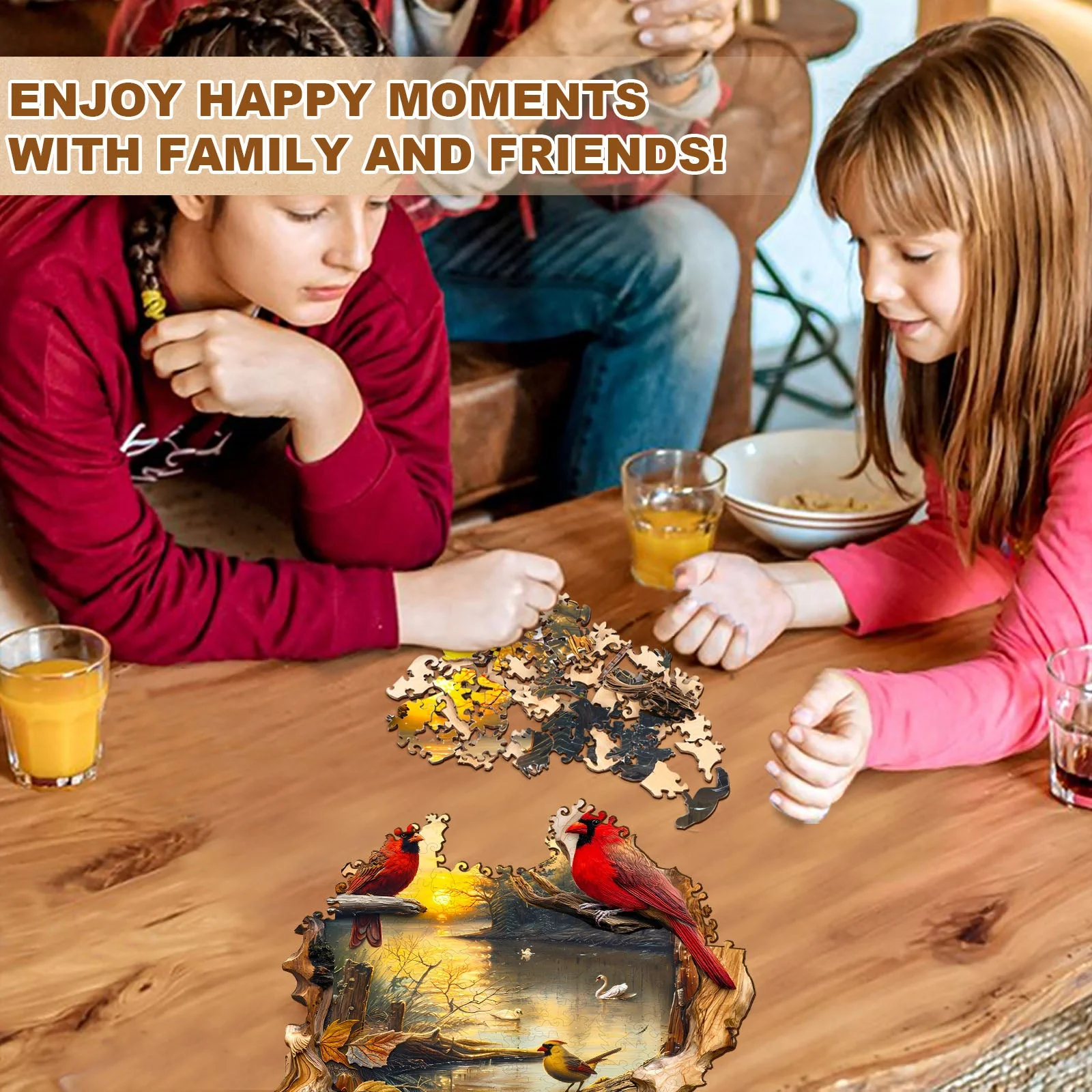 Sunset Lake Wooden Jigsaw Puzzle - Image 12