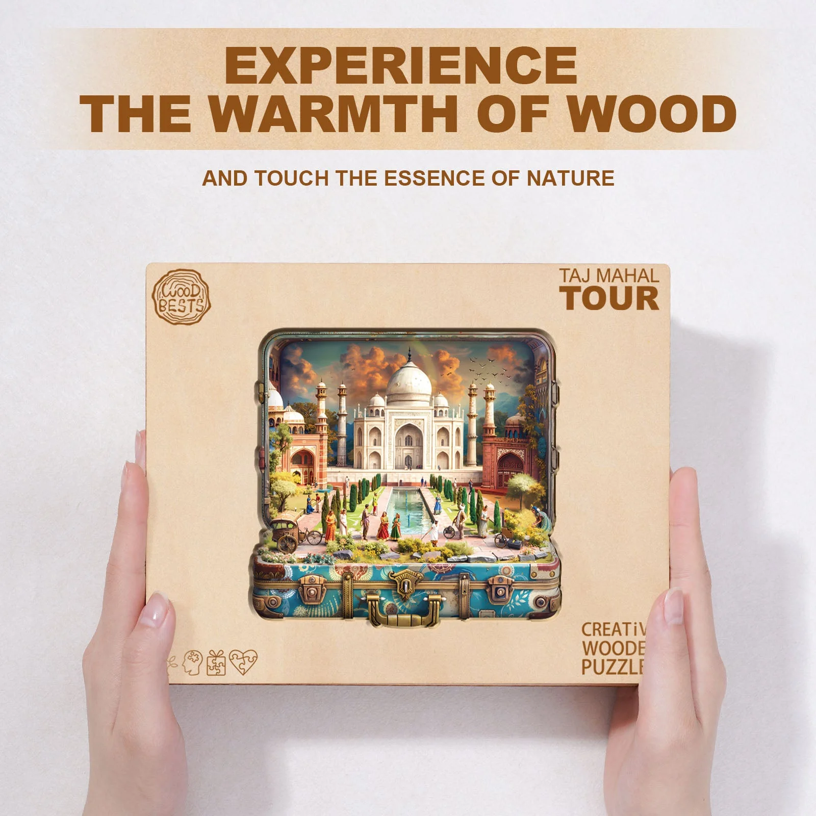 Taj Mahal Tour Wooden Jigsaw Puzzle - Image 3