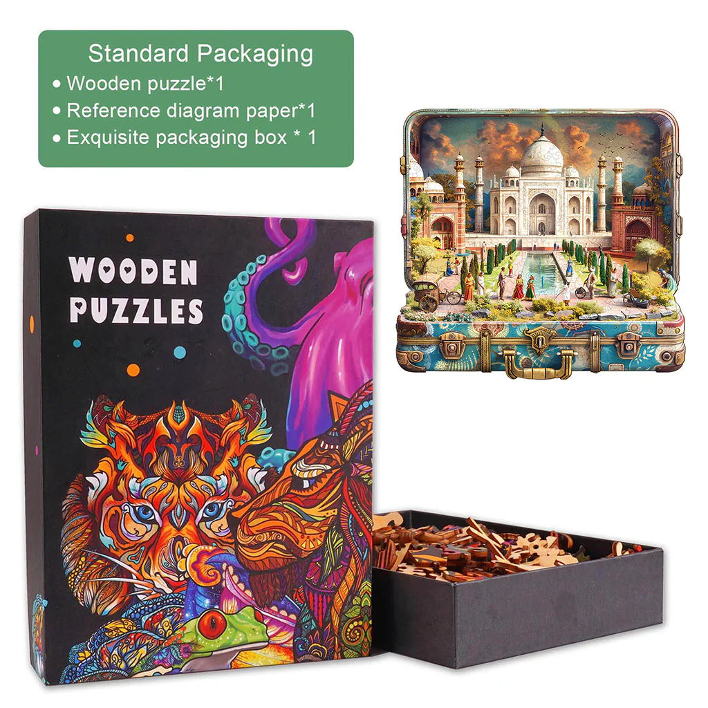 Taj Mahal Tour Wooden Jigsaw Puzzle - Image 5