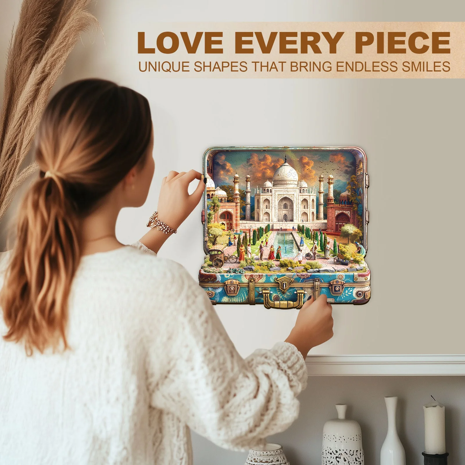 Taj Mahal Tour Wooden Jigsaw Puzzle - Image 9