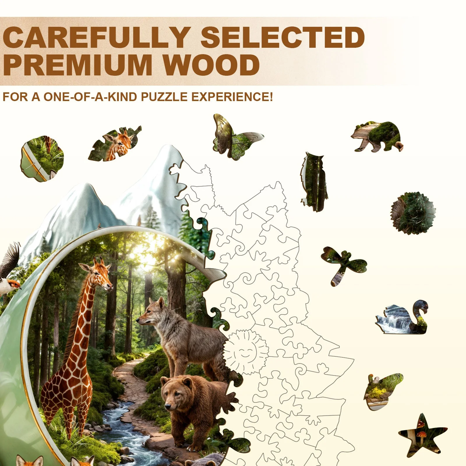 Teacup Forest Wooden Jigsaw Puzzle - Image 2