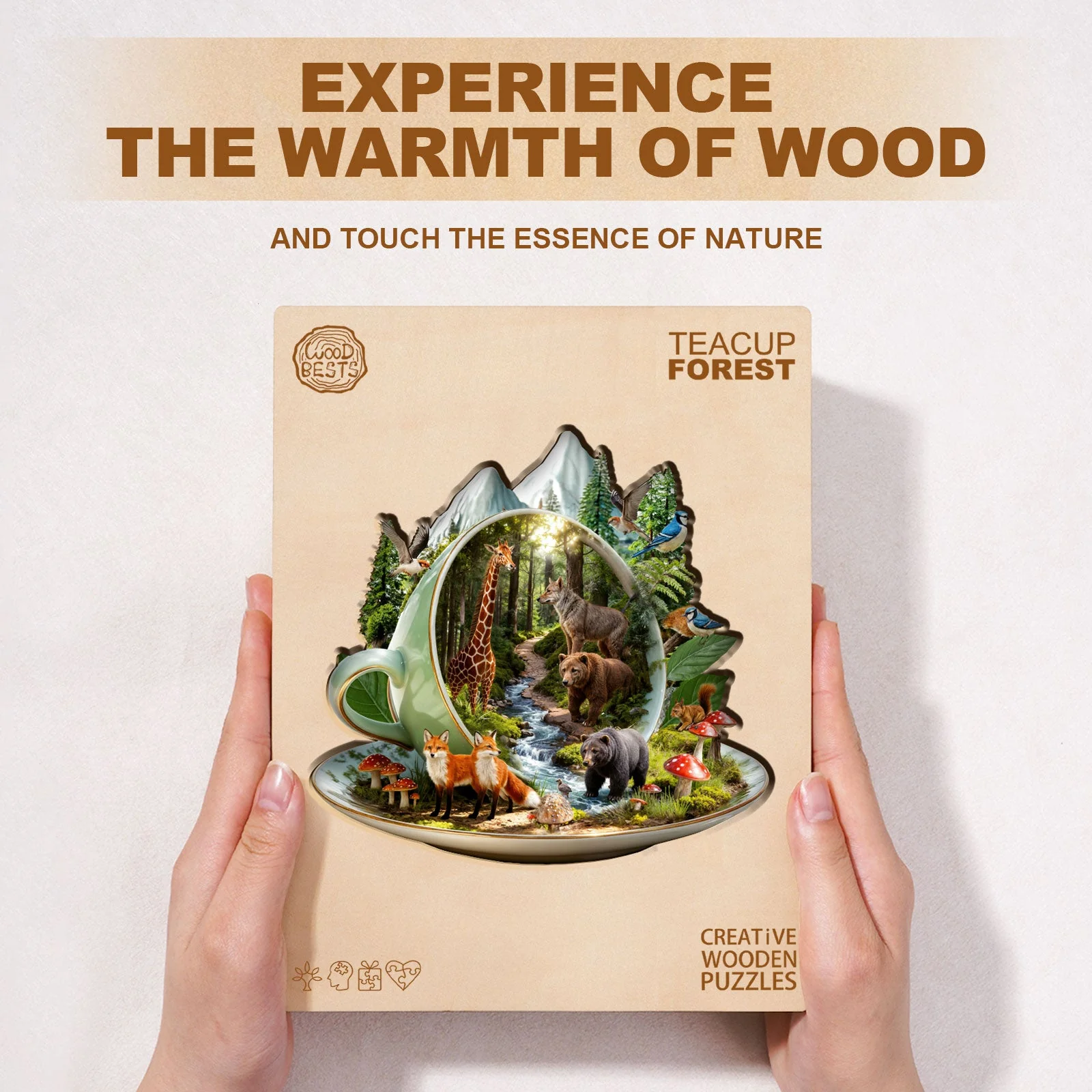 Teacup Forest Wooden Jigsaw Puzzle - Image 4