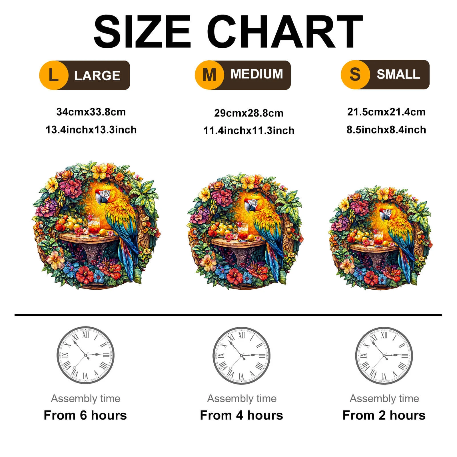 The parrot's tea-2 Wooden Jigsaw Puzzle - Image 6