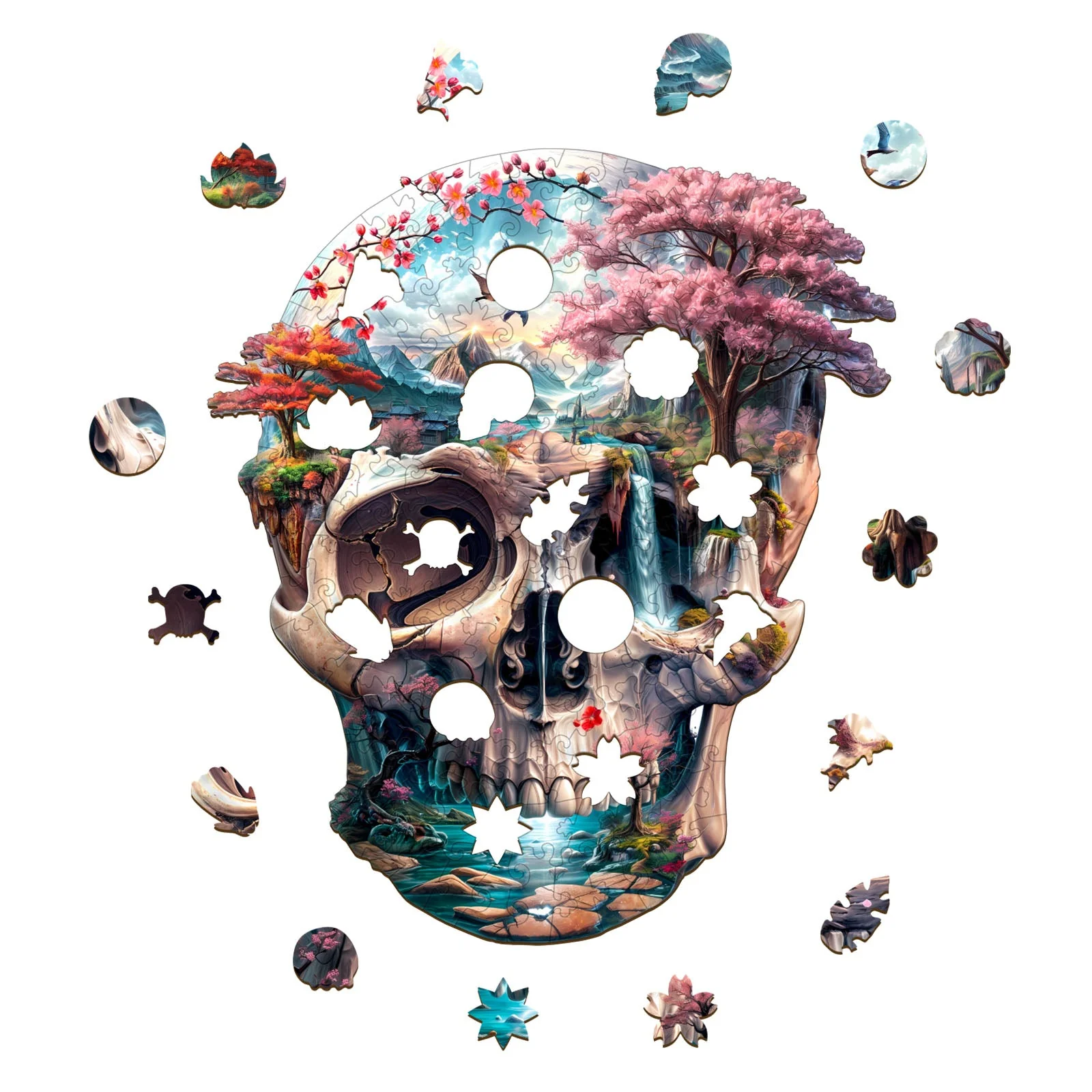 The skull's new life Wooden Jigsaw Puzzle - Image 2