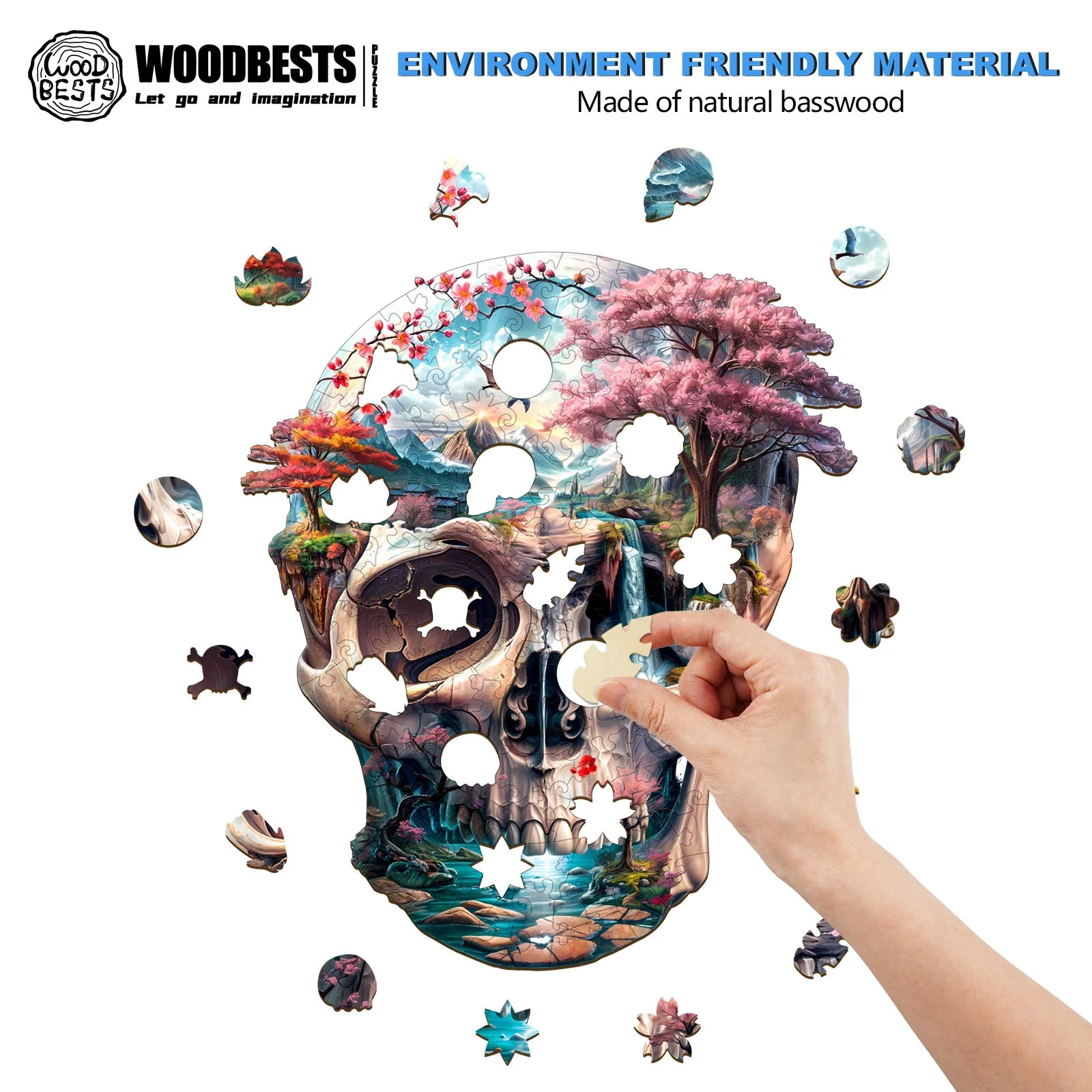 The skull's new life Wooden Jigsaw Puzzle - Image 4