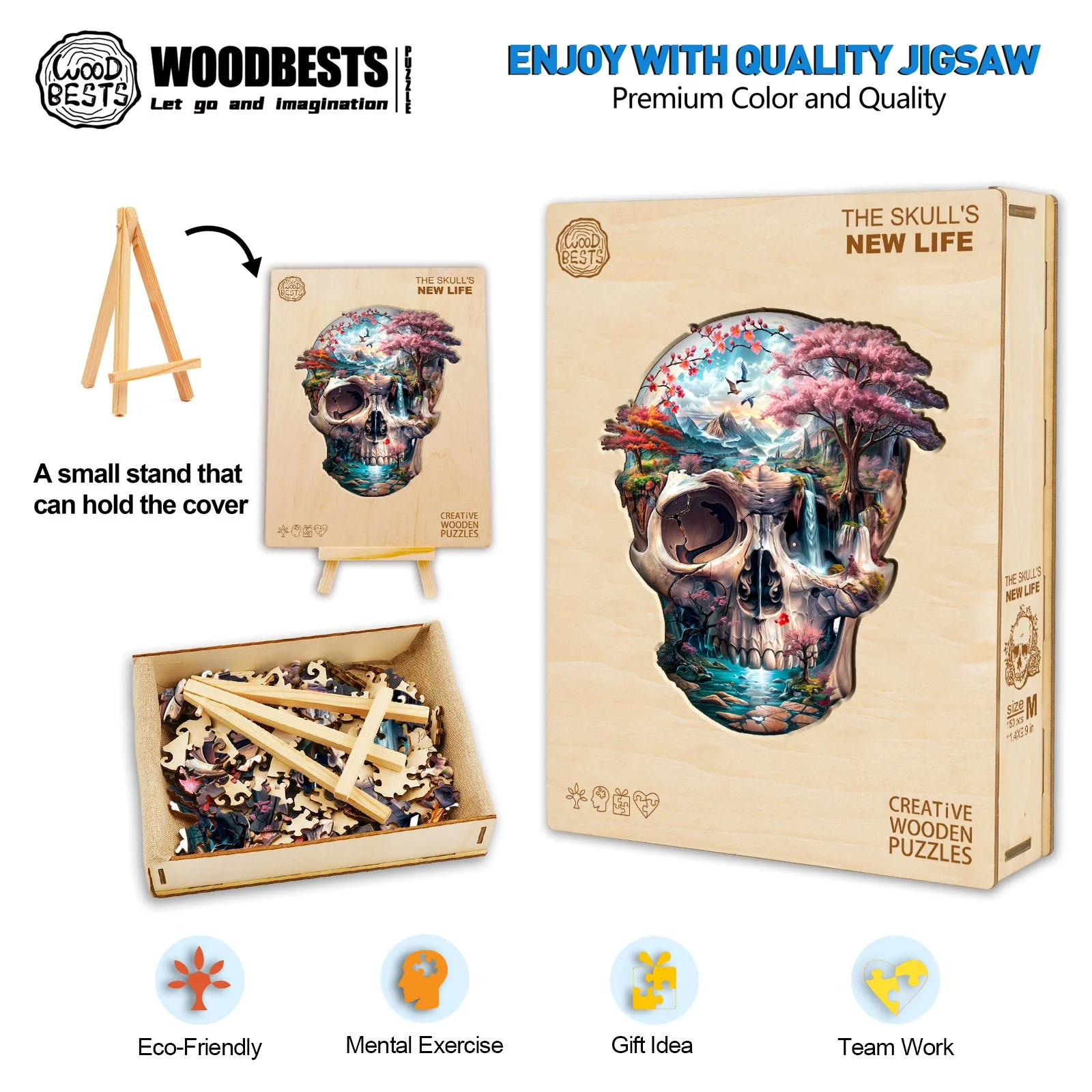 The skull's new life Wooden Jigsaw Puzzle - Image 5