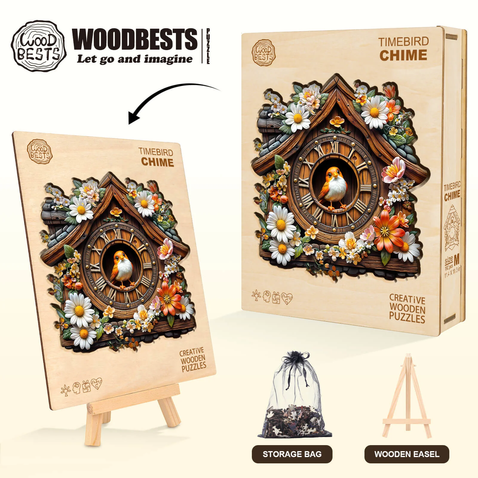 Timebird Chime Wooden Jigsaw Puzzle - Image 5