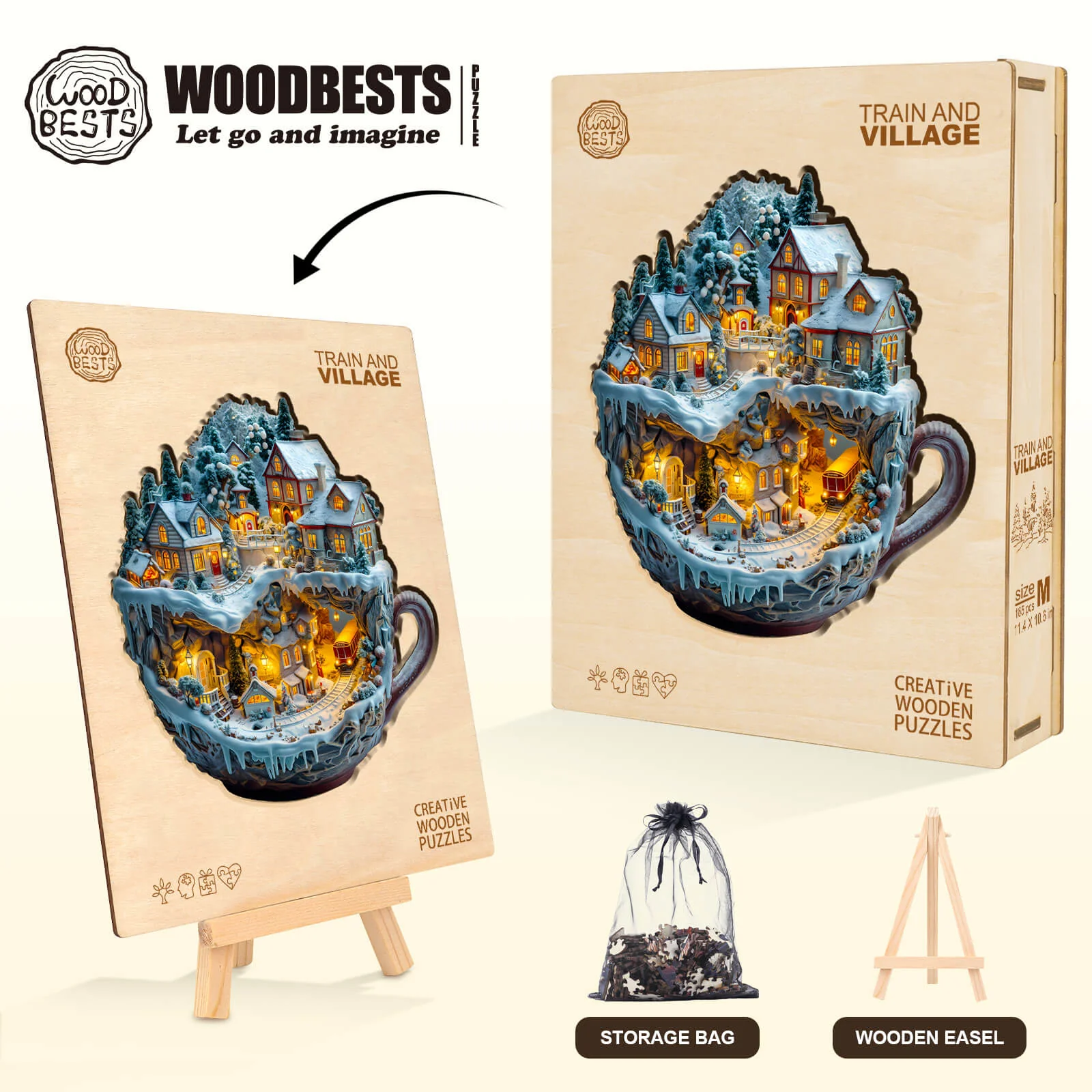 Train and Village Wooden Jigsaw Puzzle - Image 7