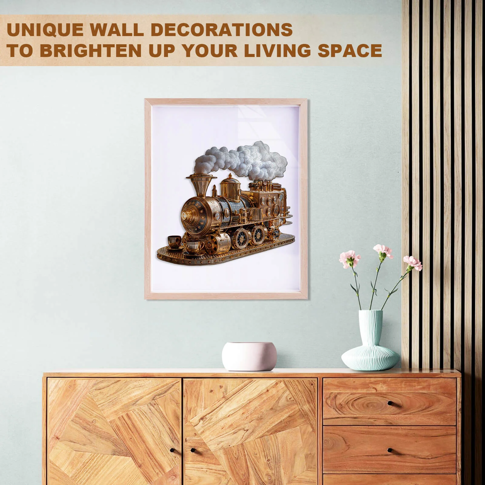 Train coffee machine Wooden Jigsaw Puzzle - Image 10