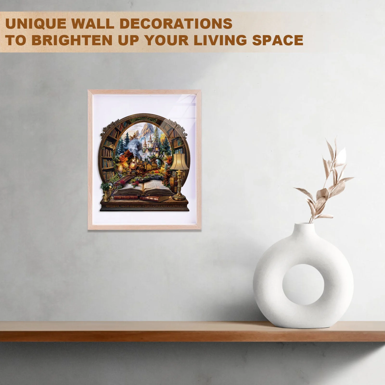 Train within the Book Wooden Jigsaw Puzzle - Image 12