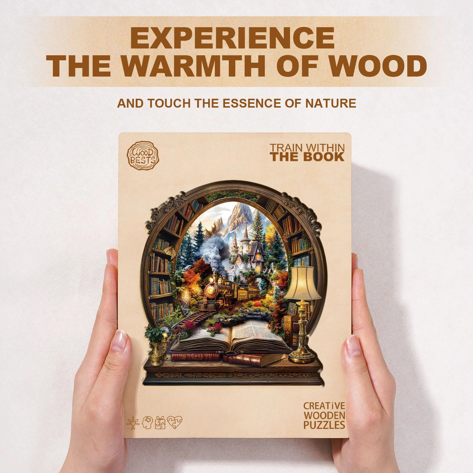 Train within the Book Wooden Jigsaw Puzzle - Image 6