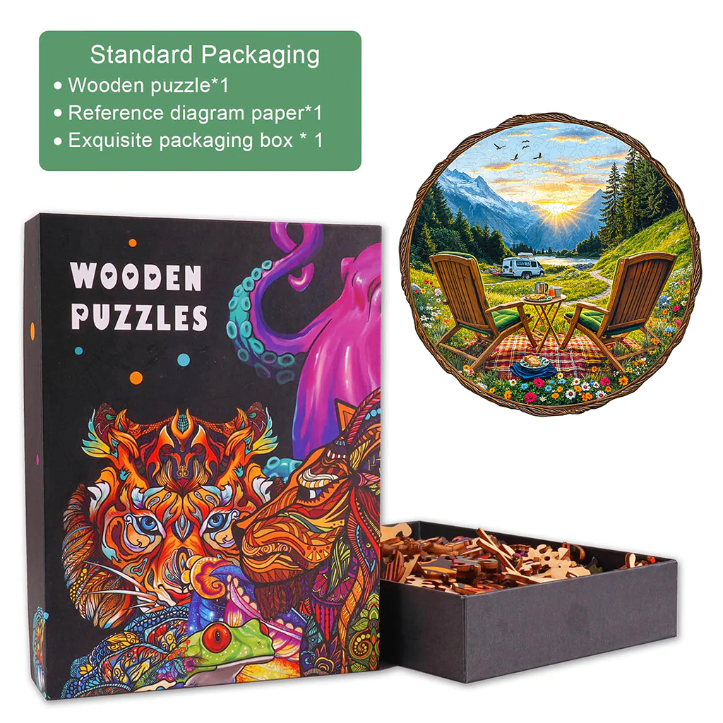 Travel in the mountains Wooden Jigsaw Puzzle - Image 5
