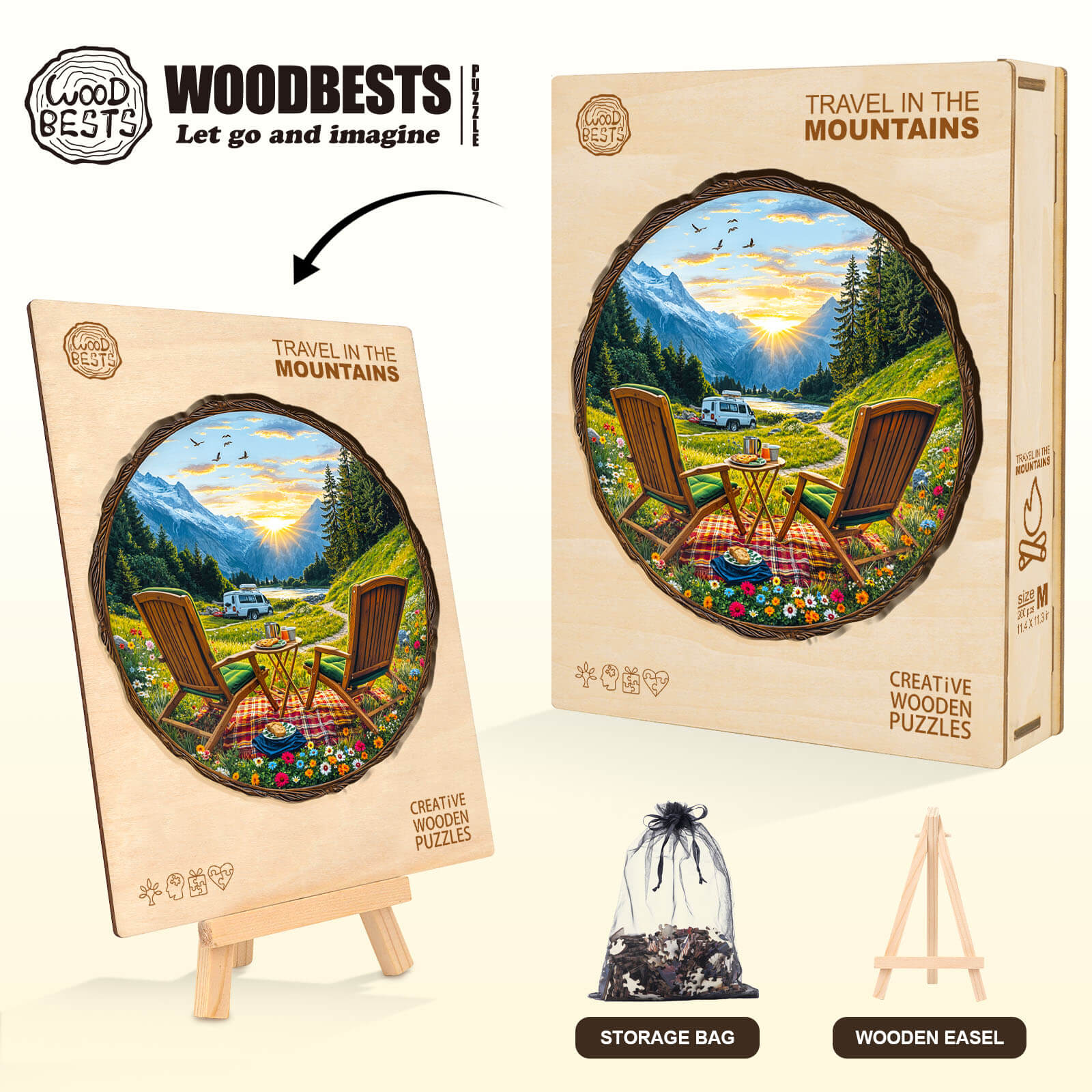 Travel in the mountains Wooden Jigsaw Puzzle - Image 6