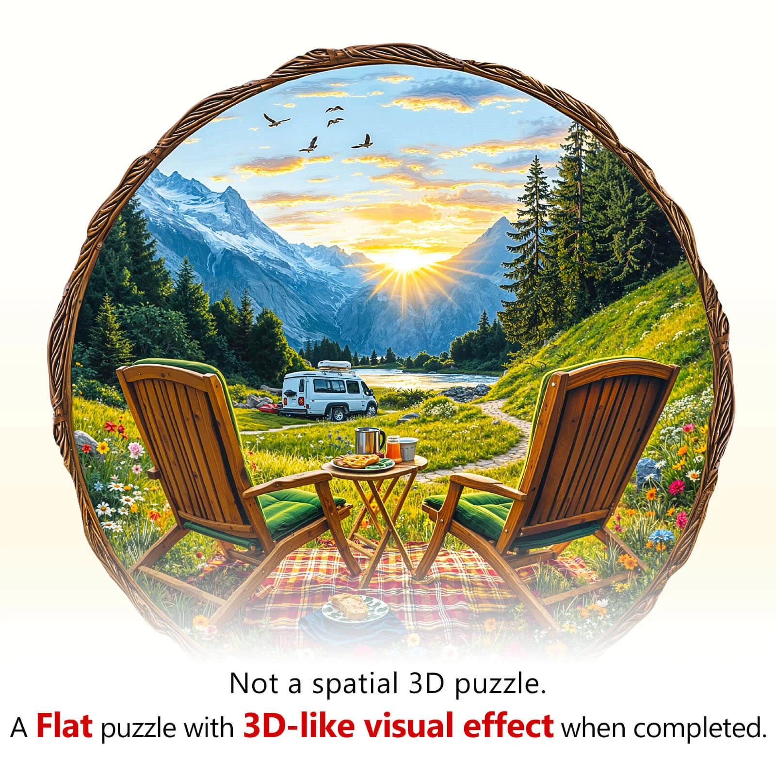 Travel in the mountains Wooden Jigsaw Puzzle - Image 9