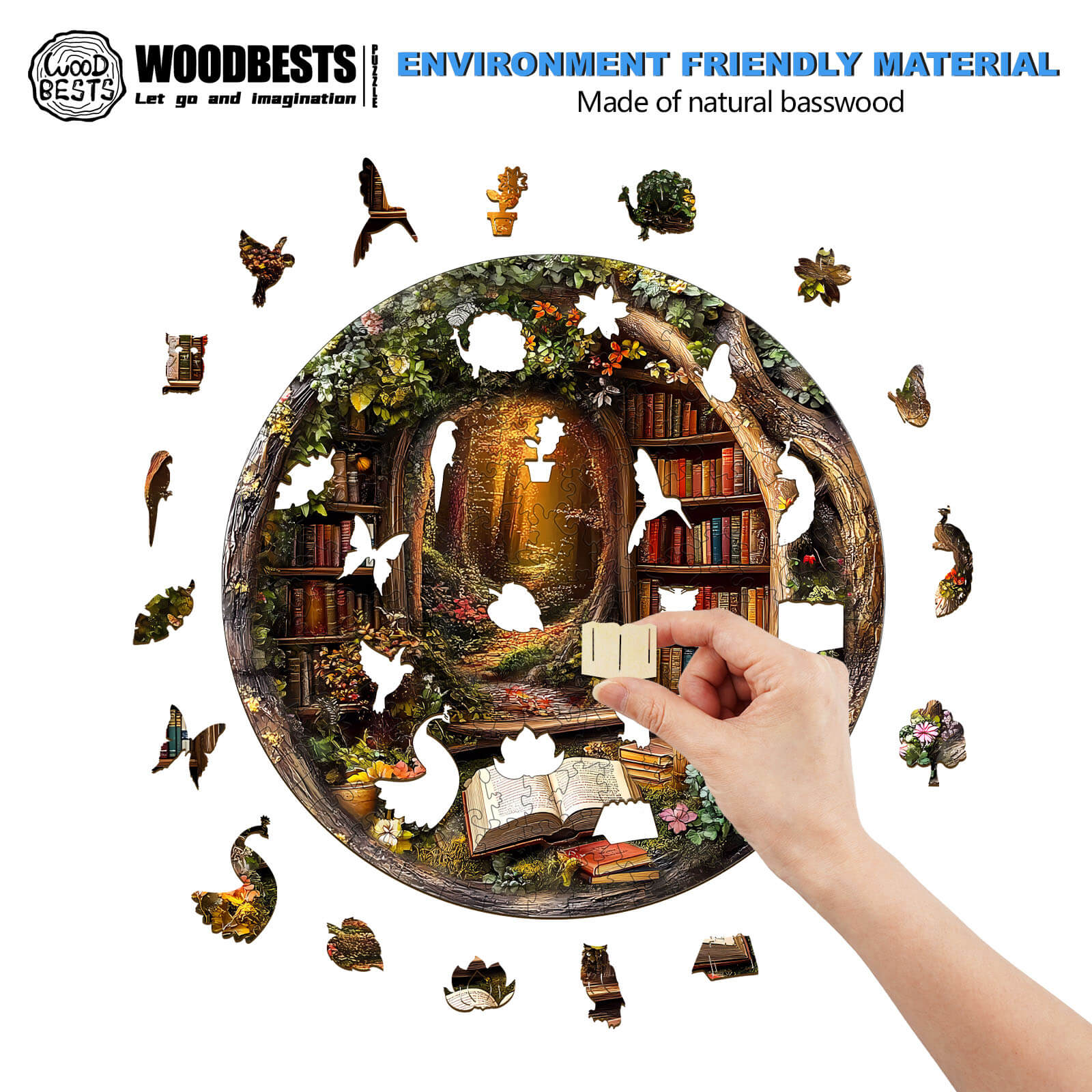 Tree House Library Wooden Jigsaw Puzzle - Image 4