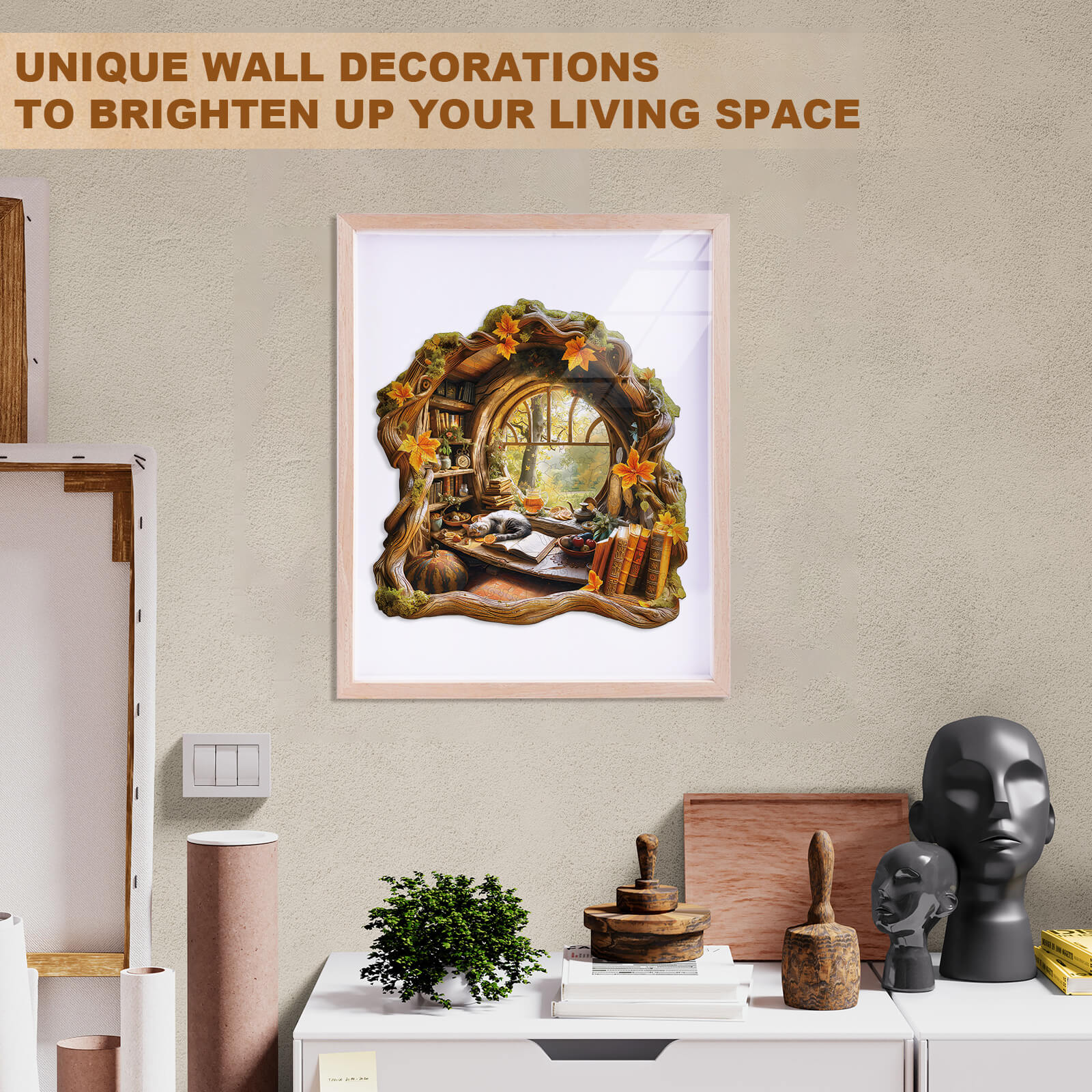 Tree house window view Wooden Jigsaw Puzzle - Image 11