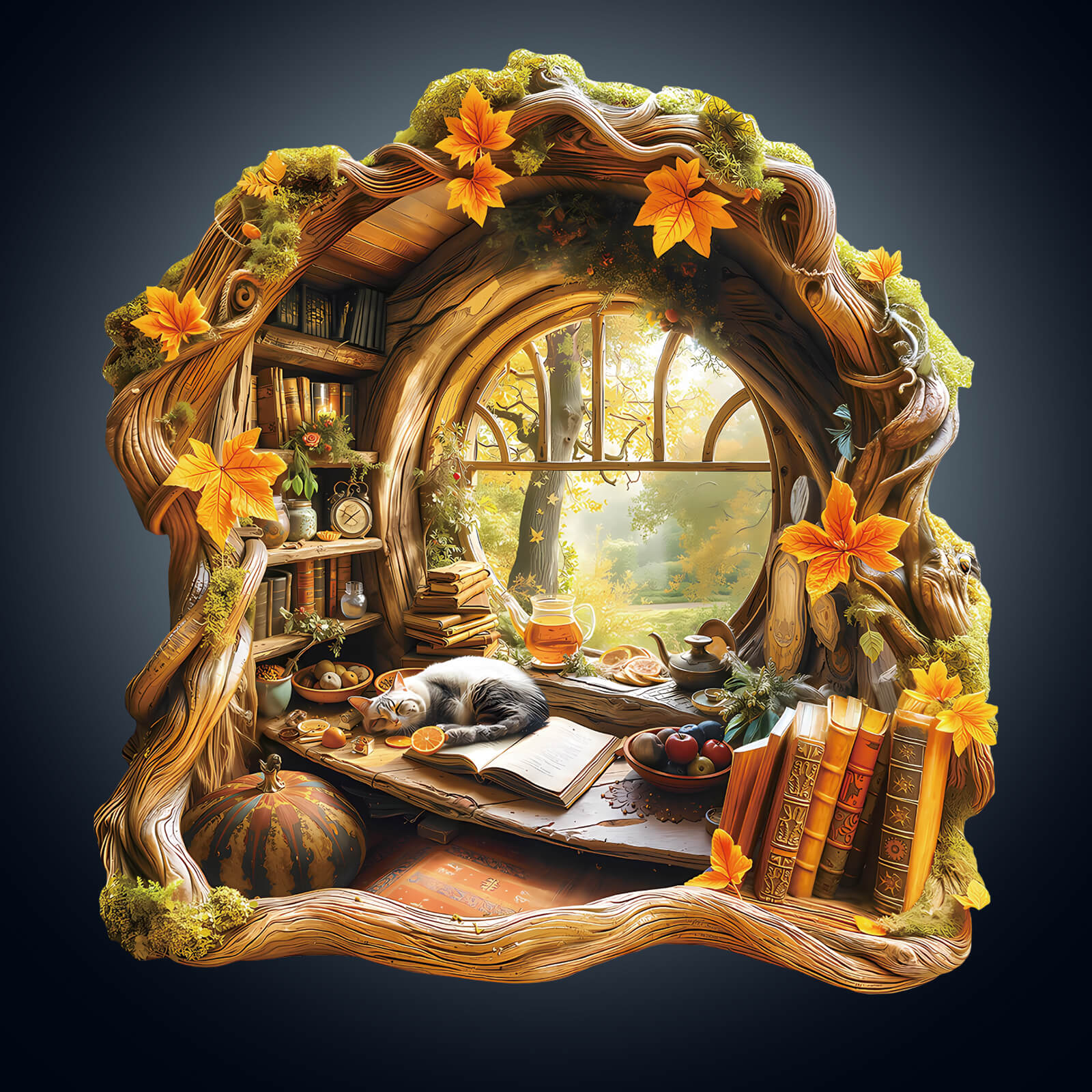 Tree house window view Wooden Jigsaw Puzzle - Image 4