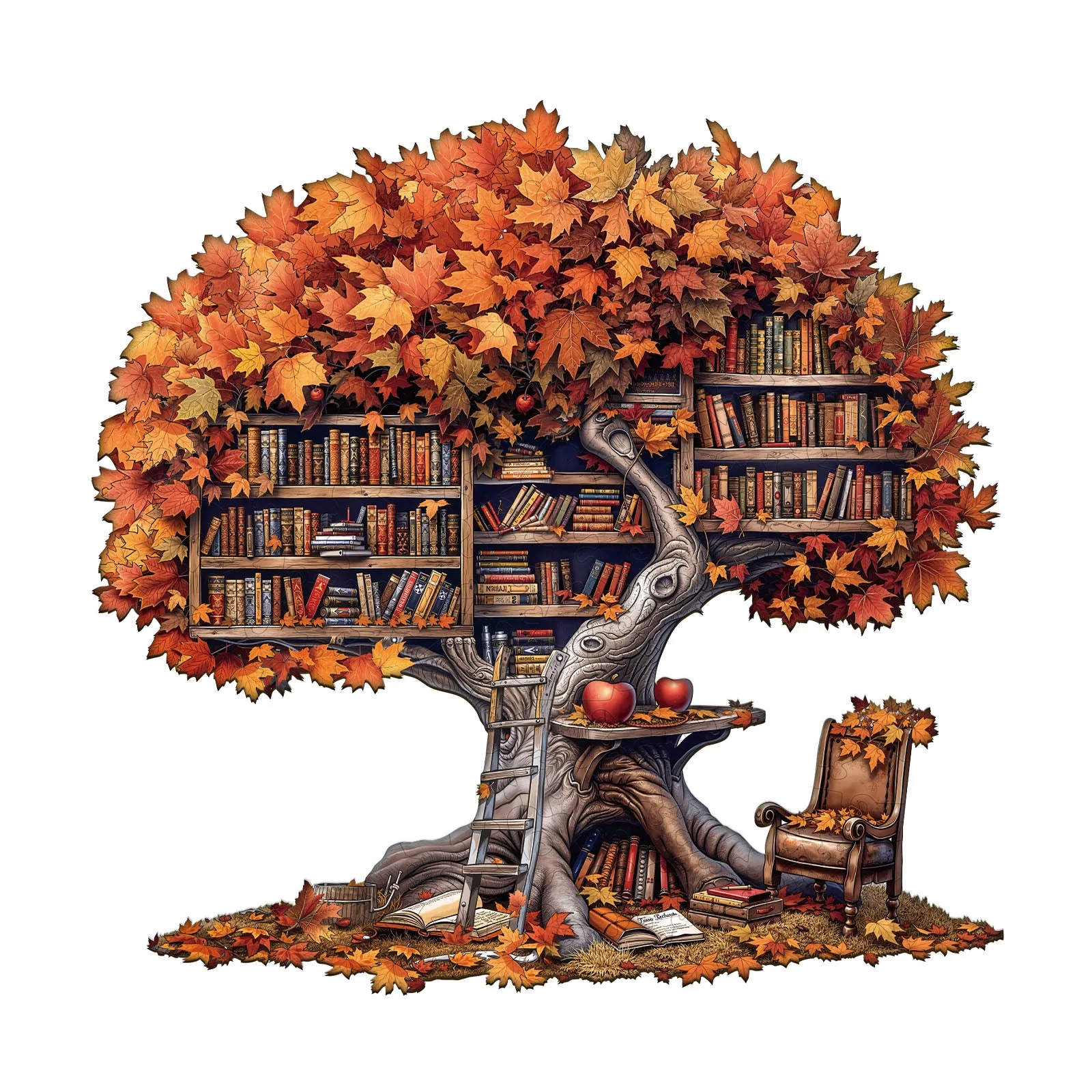 Tree Library Wooden Jigsaw Puzzle