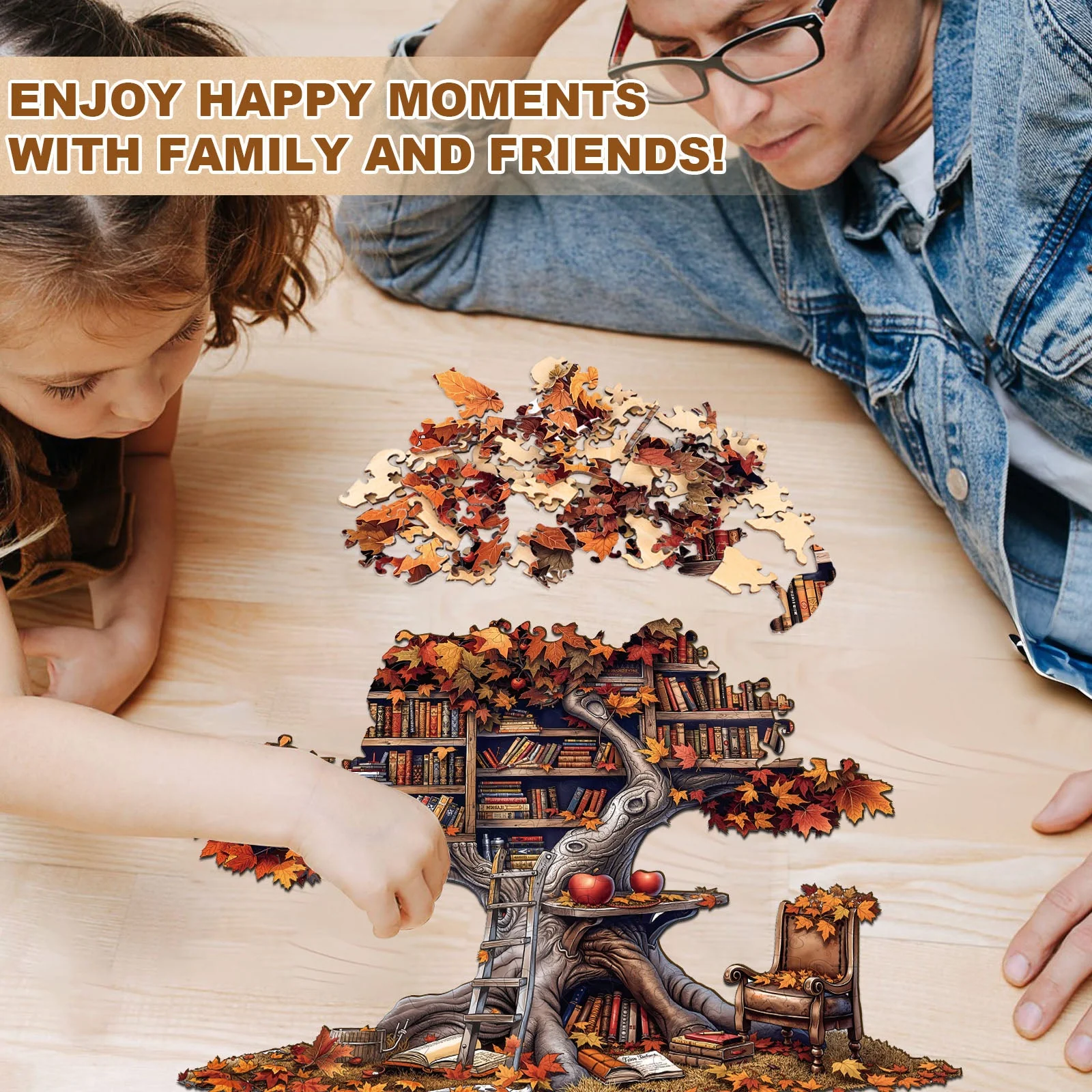 Tree Library Wooden Jigsaw Puzzle - Image 9