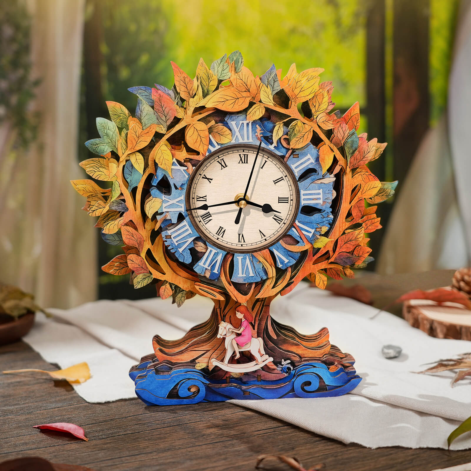 Tree of Life – DIY Wooden Clock, 3D Puzzle Craft Kit - Image 5