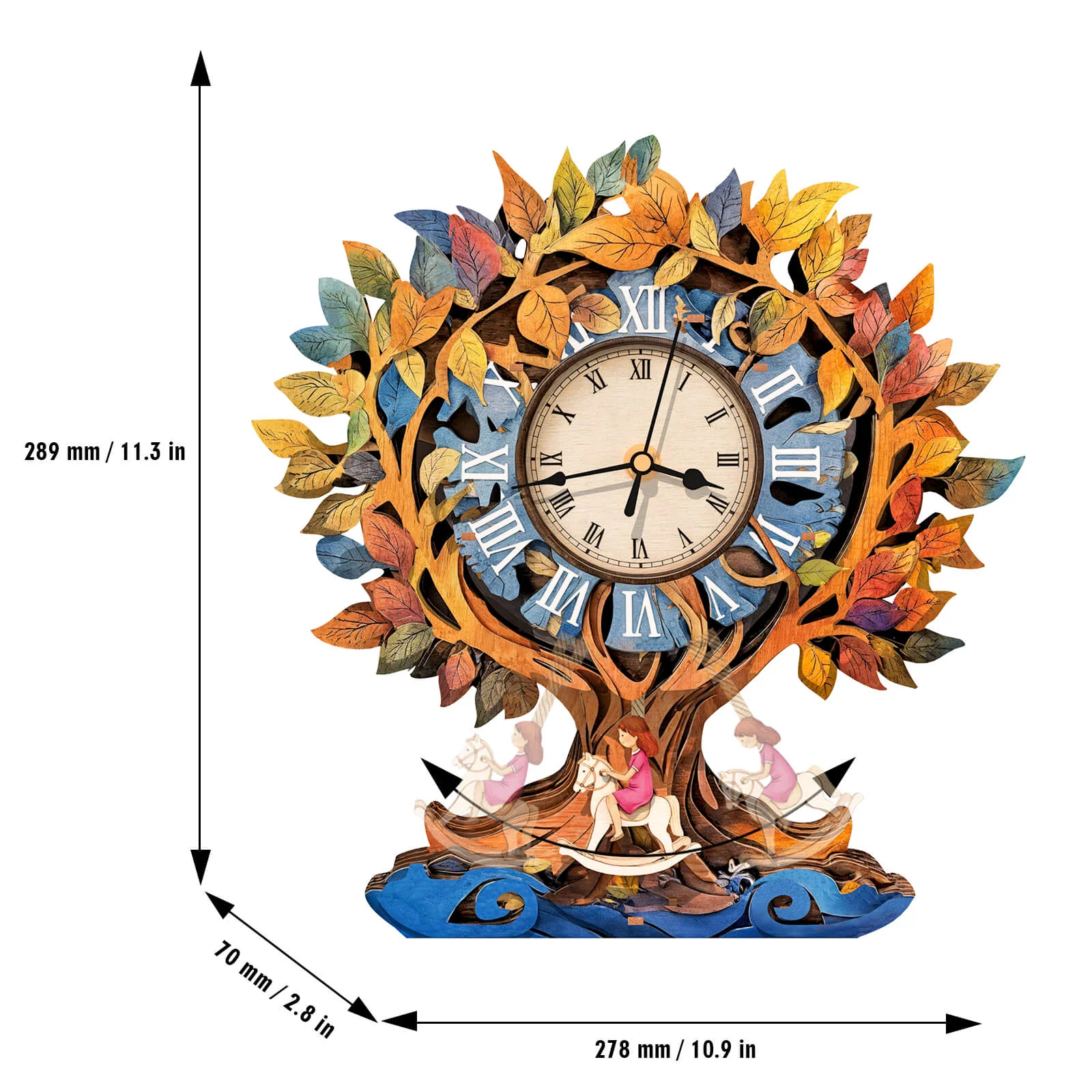 Tree of Life – DIY Wooden Clock, 3D Puzzle Craft Kit - Image 6