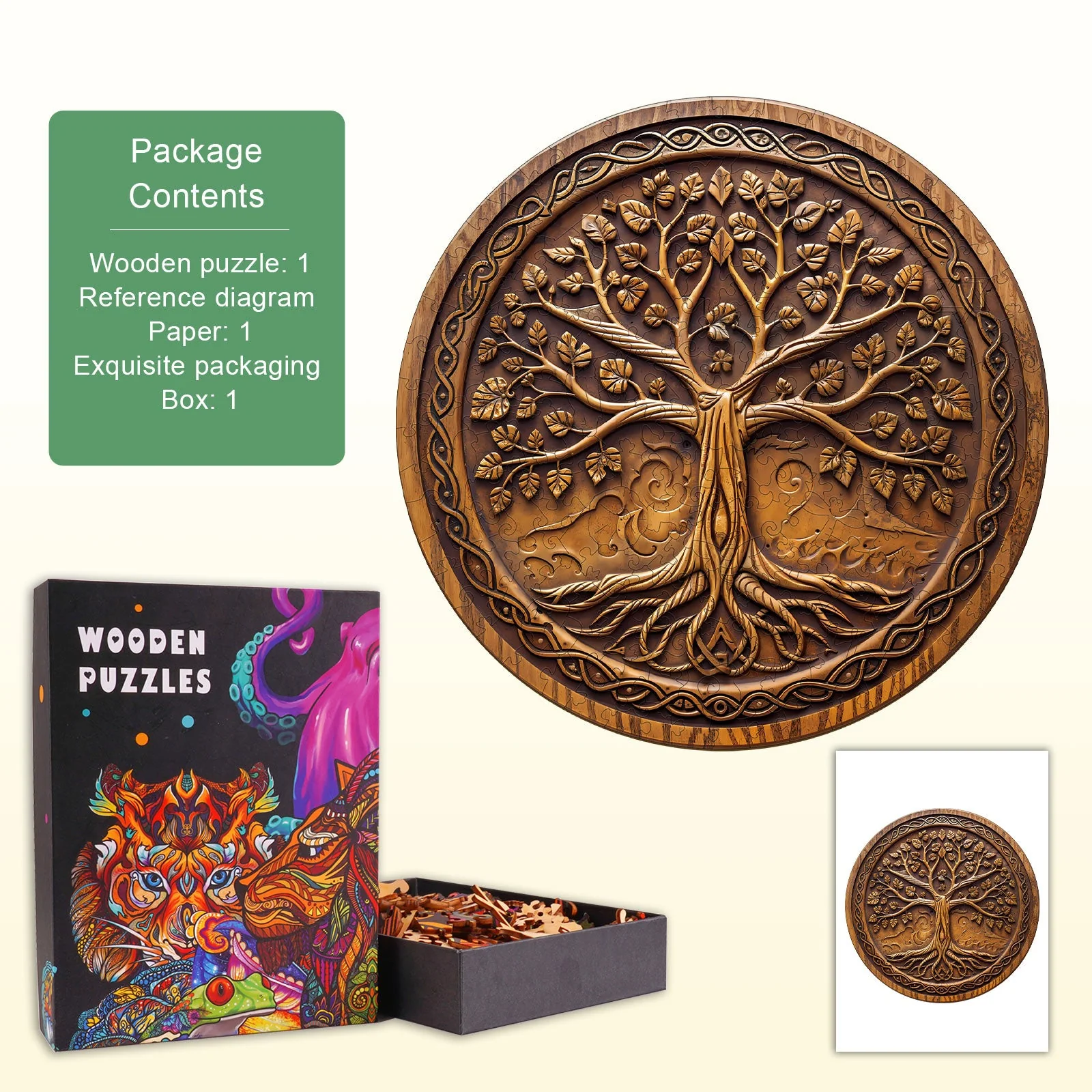 Tree of Time Wooden Jigsaw Puzzle - Image 5