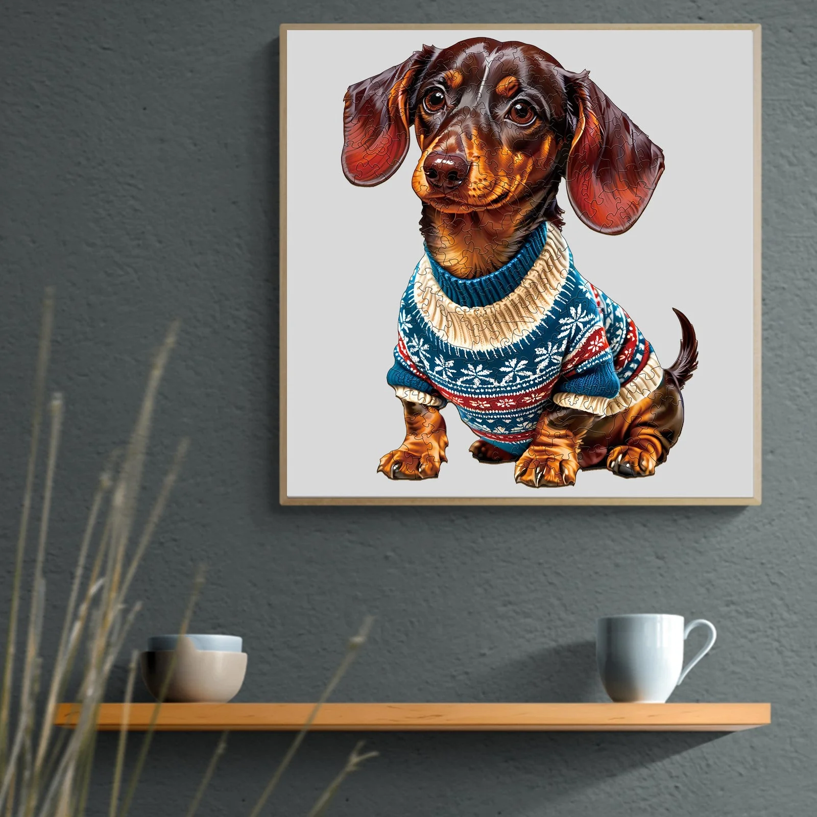 Trendy Dachshund Wooden Jigsaw Puzzle - Image 10