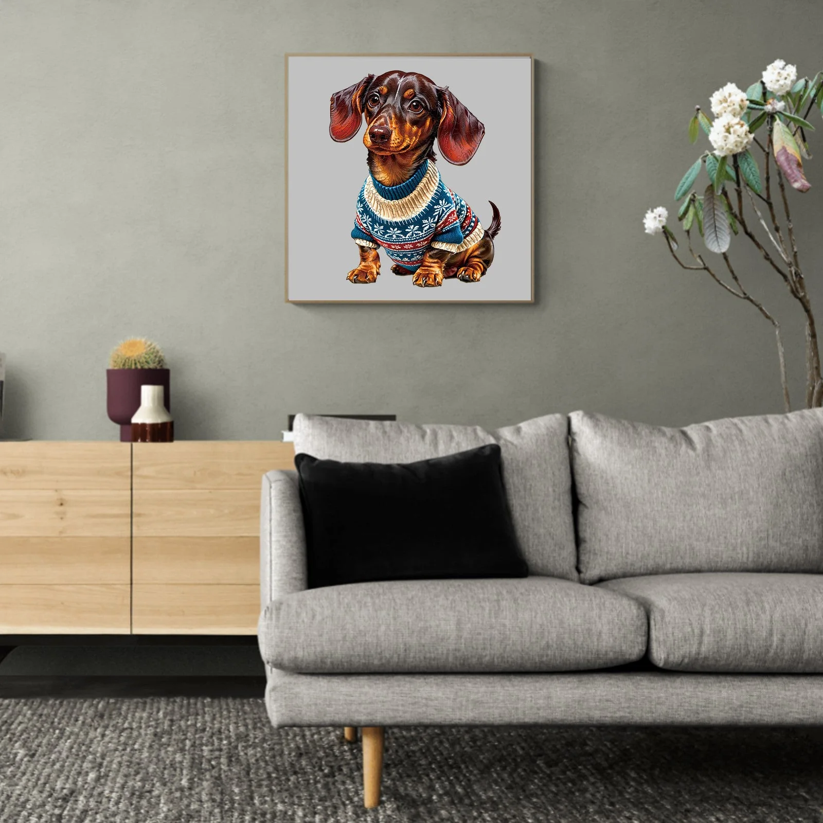 Trendy Dachshund Wooden Jigsaw Puzzle - Image 9
