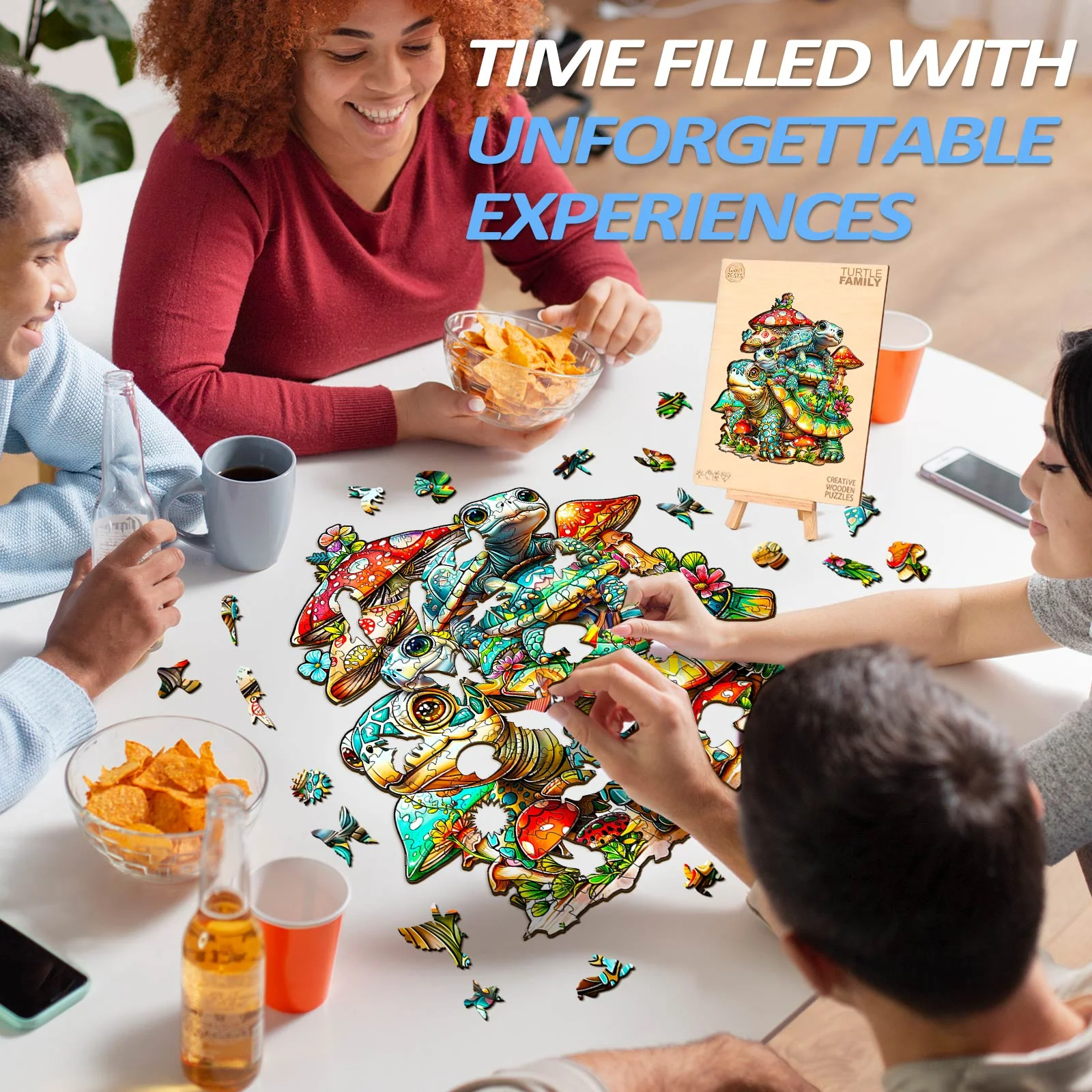Turtle family Wooden Jigsaw Puzzle - Image 8