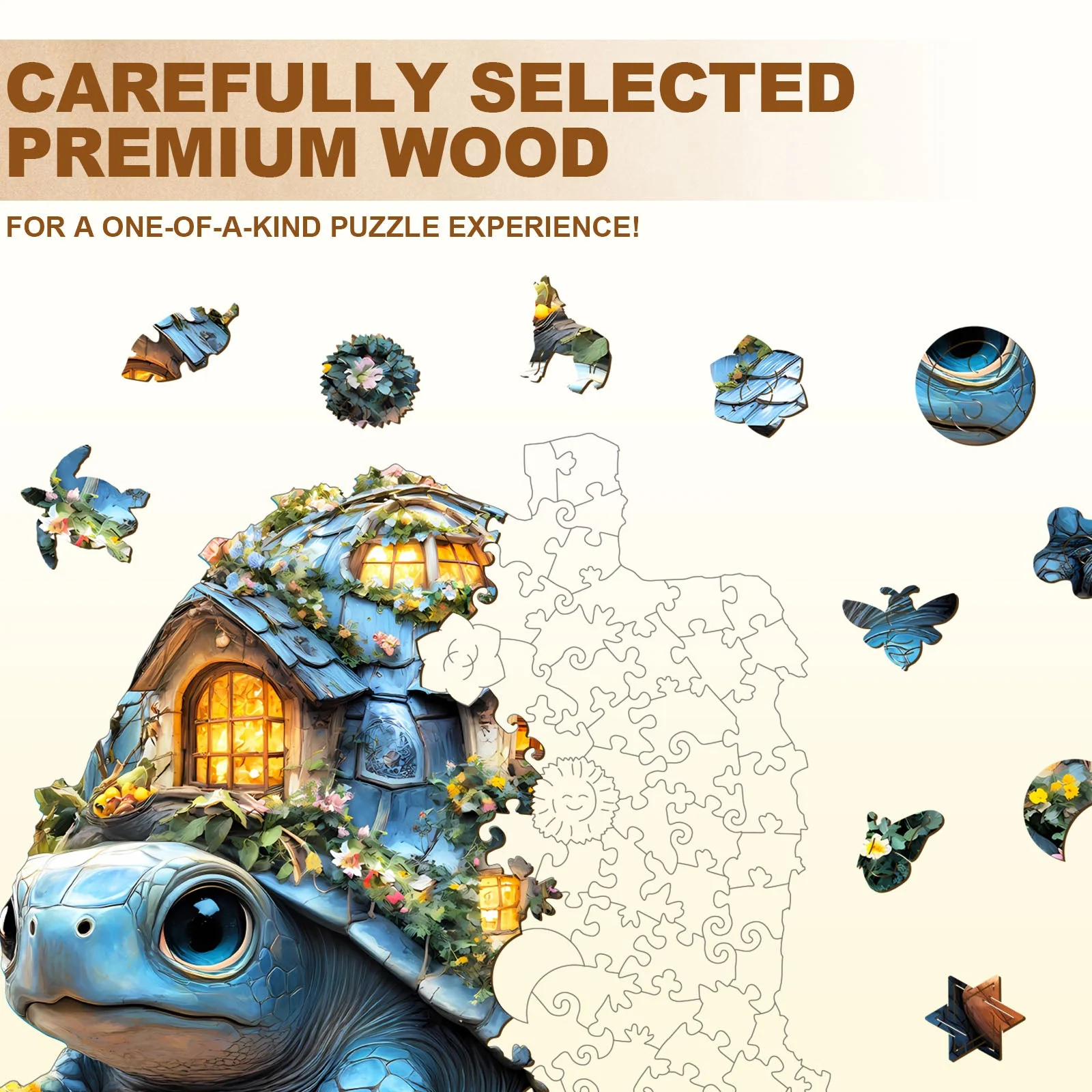 Turtle House Wooden Jigsaw Puzzle - Image 2