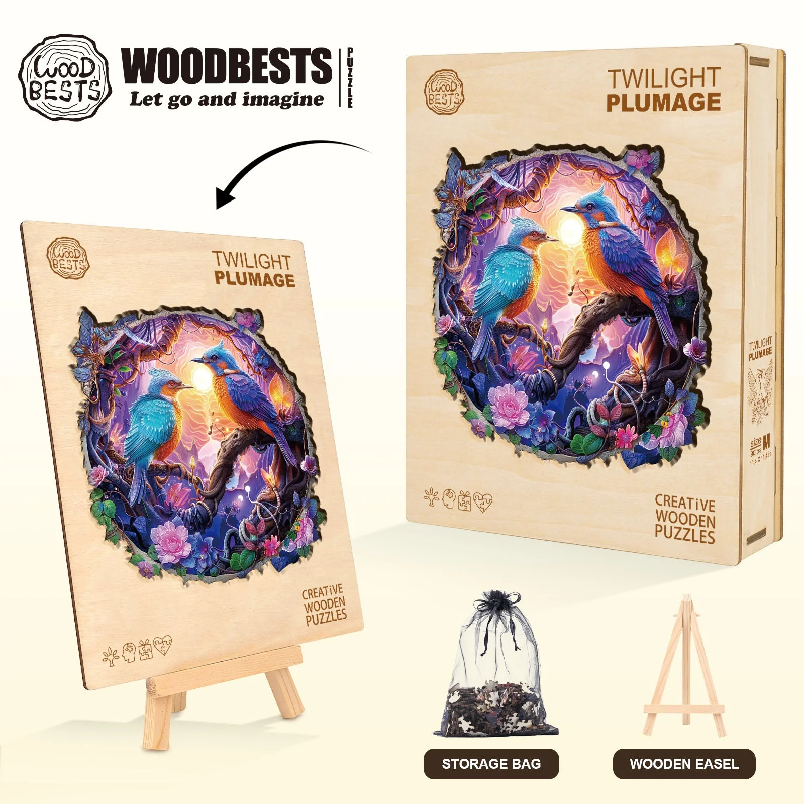 Twilight Plumage Wooden Jigsaw Puzzle - Image 6