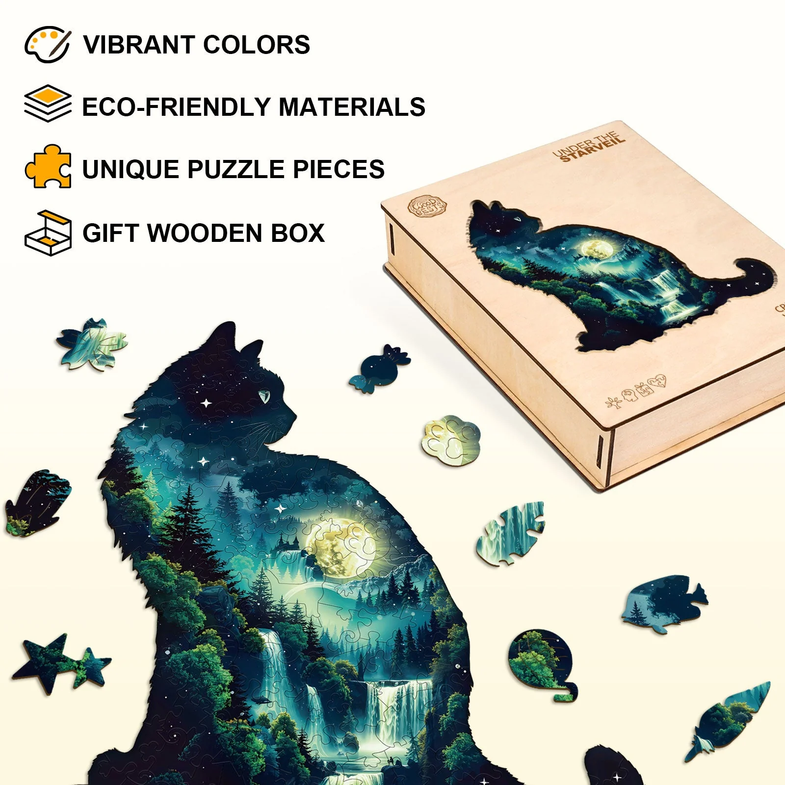 Under The Starveil Wooden Jigsaw Puzzle - Image 6