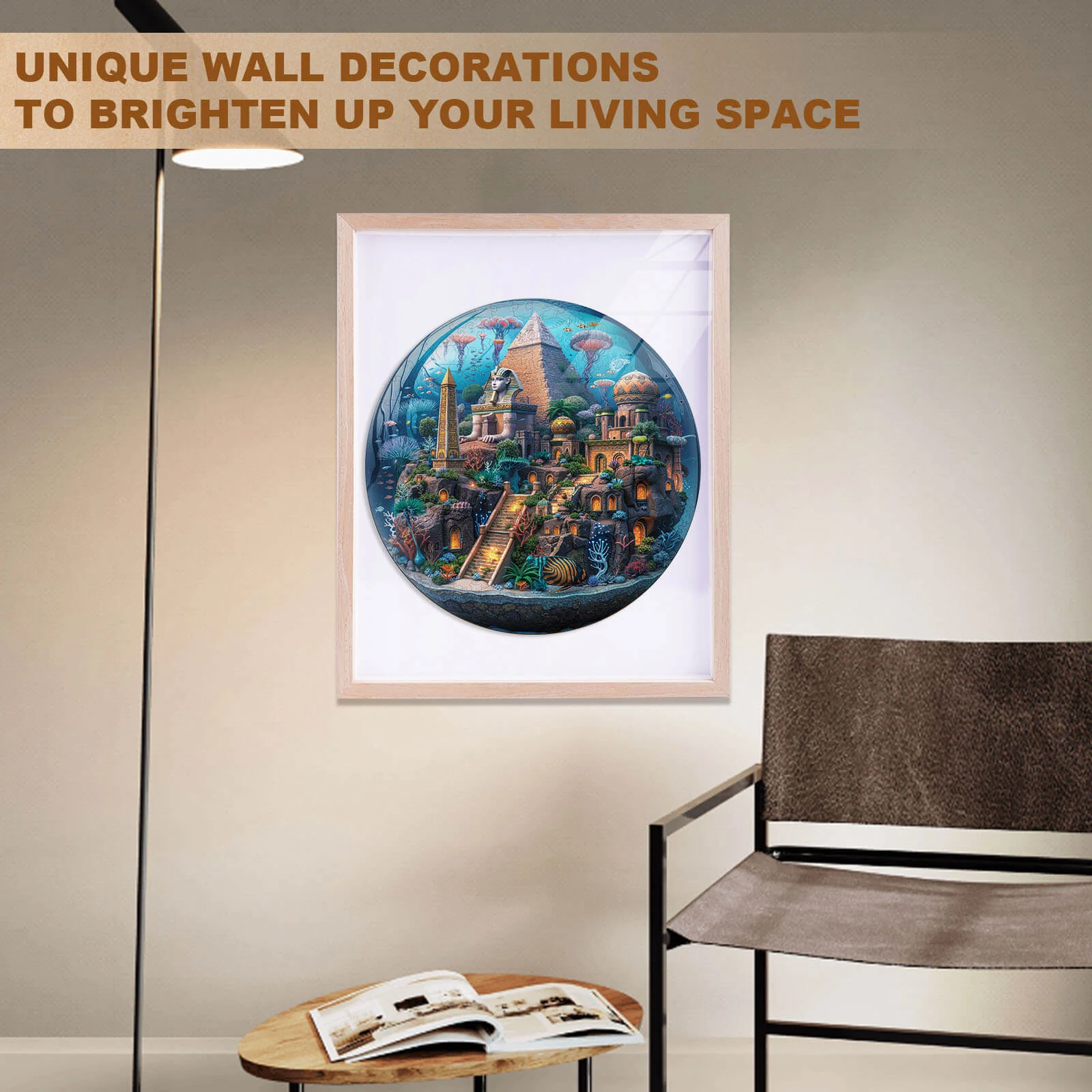 Underwater pyramid field Wooden Jigsaw Puzzle - Image 11