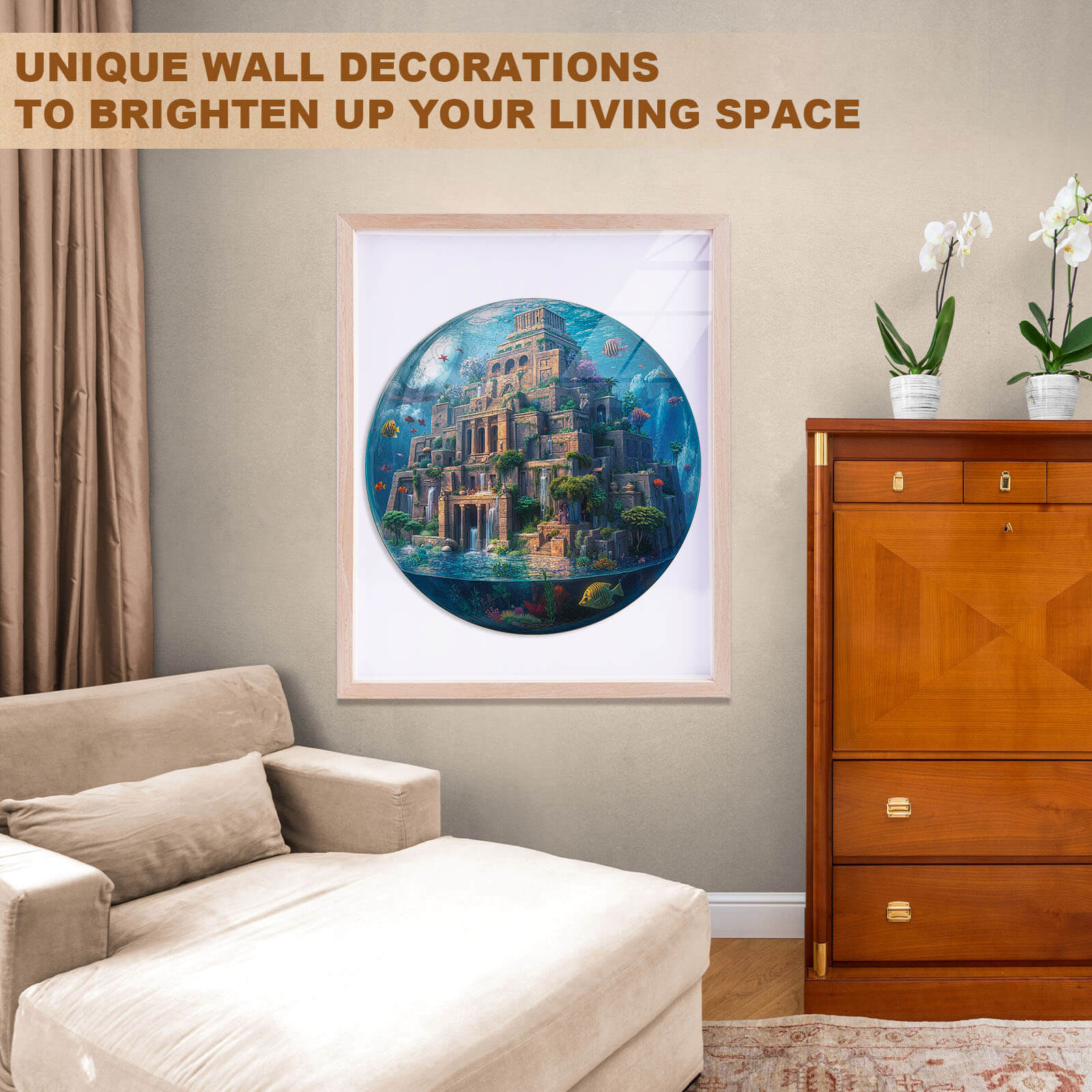 Underwater Sky Garden Wooden Jigsaw Puzzle - Image 11