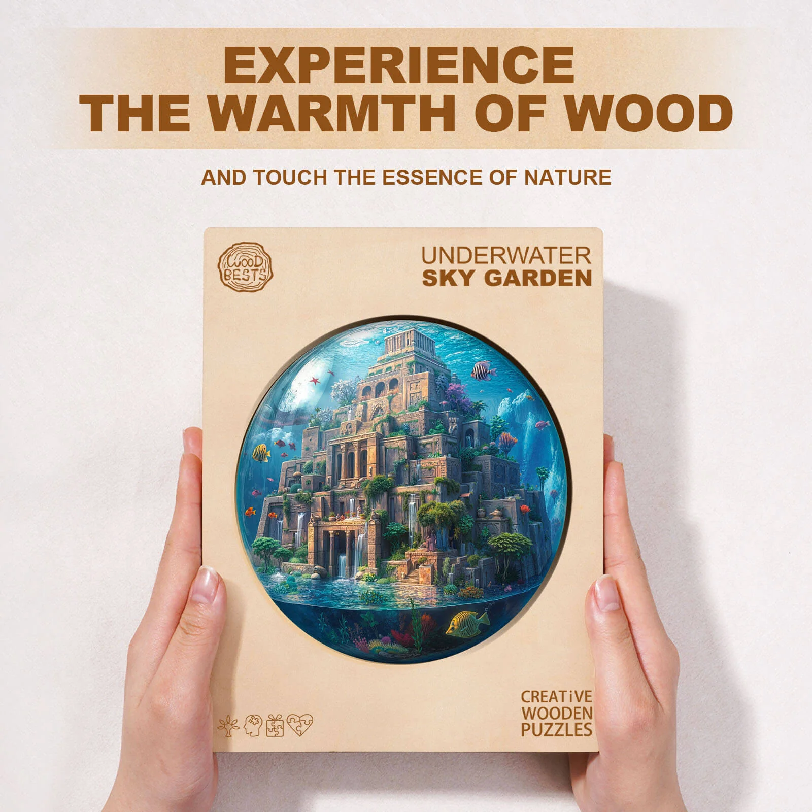 Underwater Sky Garden Wooden Jigsaw Puzzle - Image 4