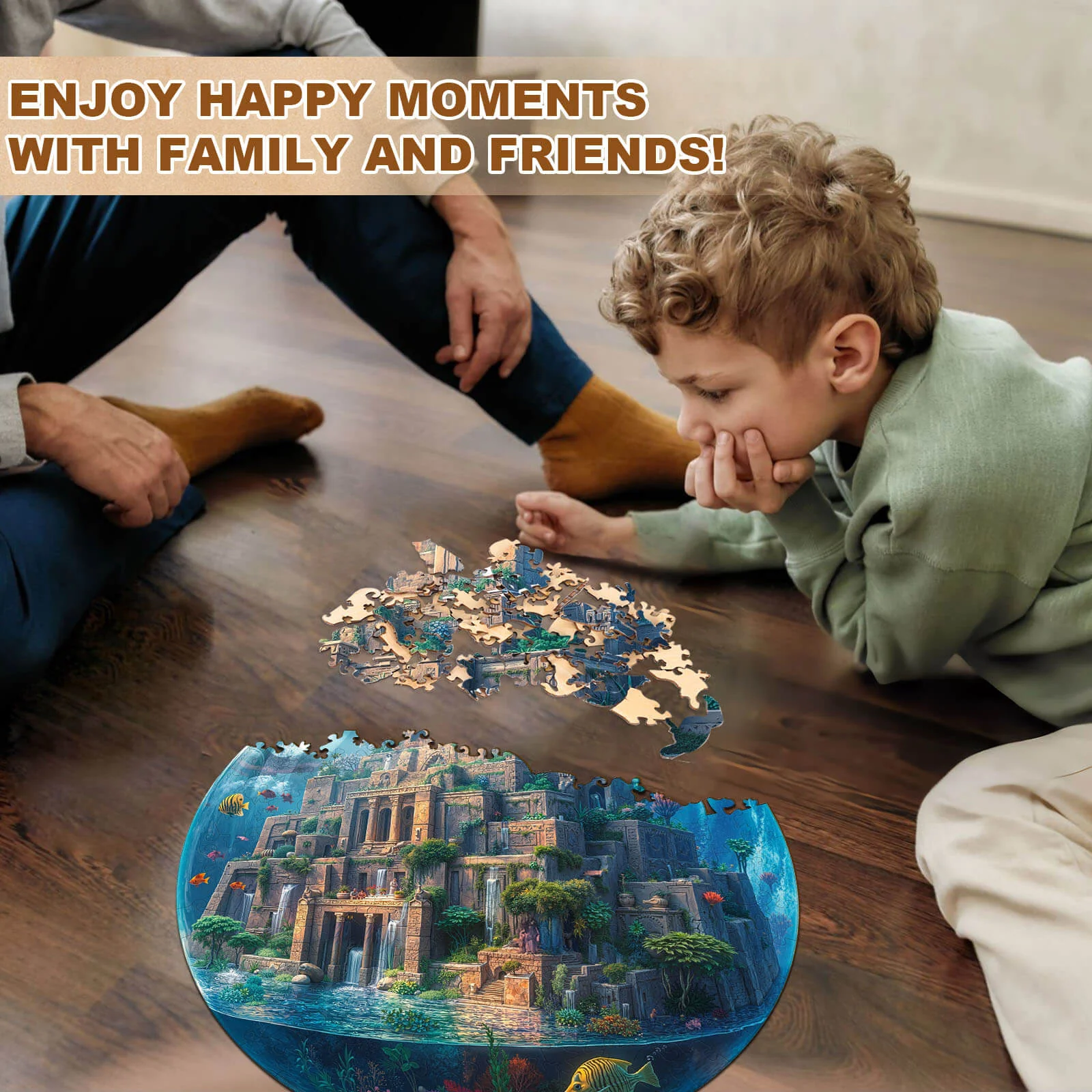 Underwater Sky Garden Wooden Jigsaw Puzzle - Image 9