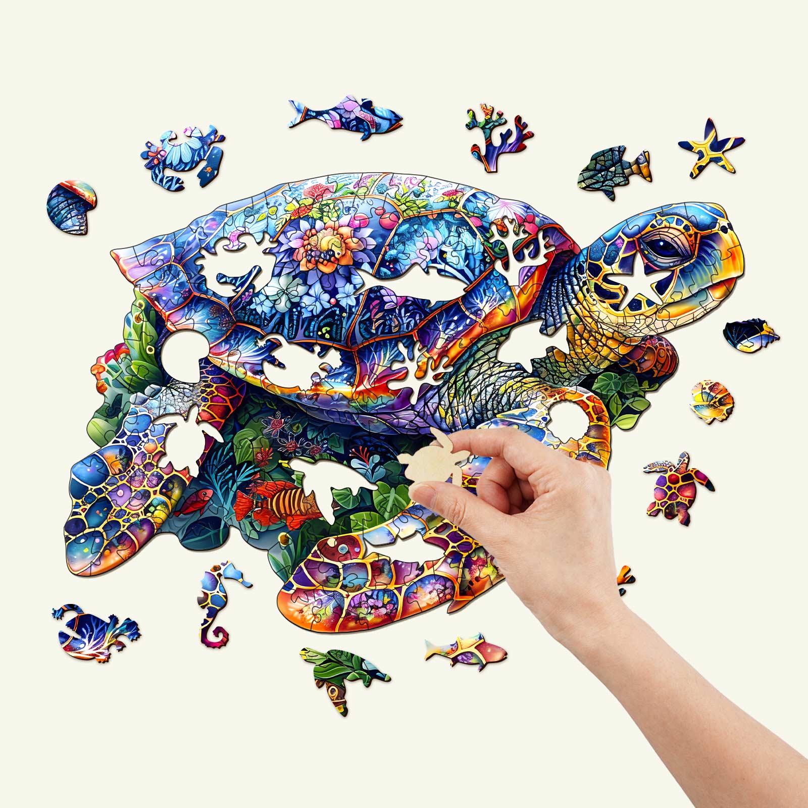 Unique Turtle Wooden Jigsaw Puzzle - Image 2