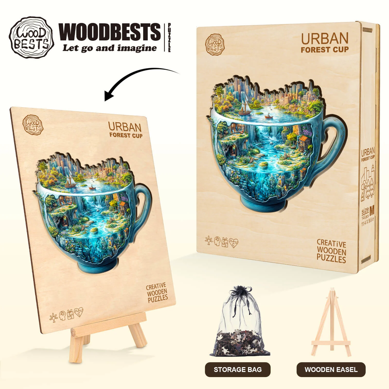 Urban Forest Cup Wooden Jigsaw Puzzle - Image 7